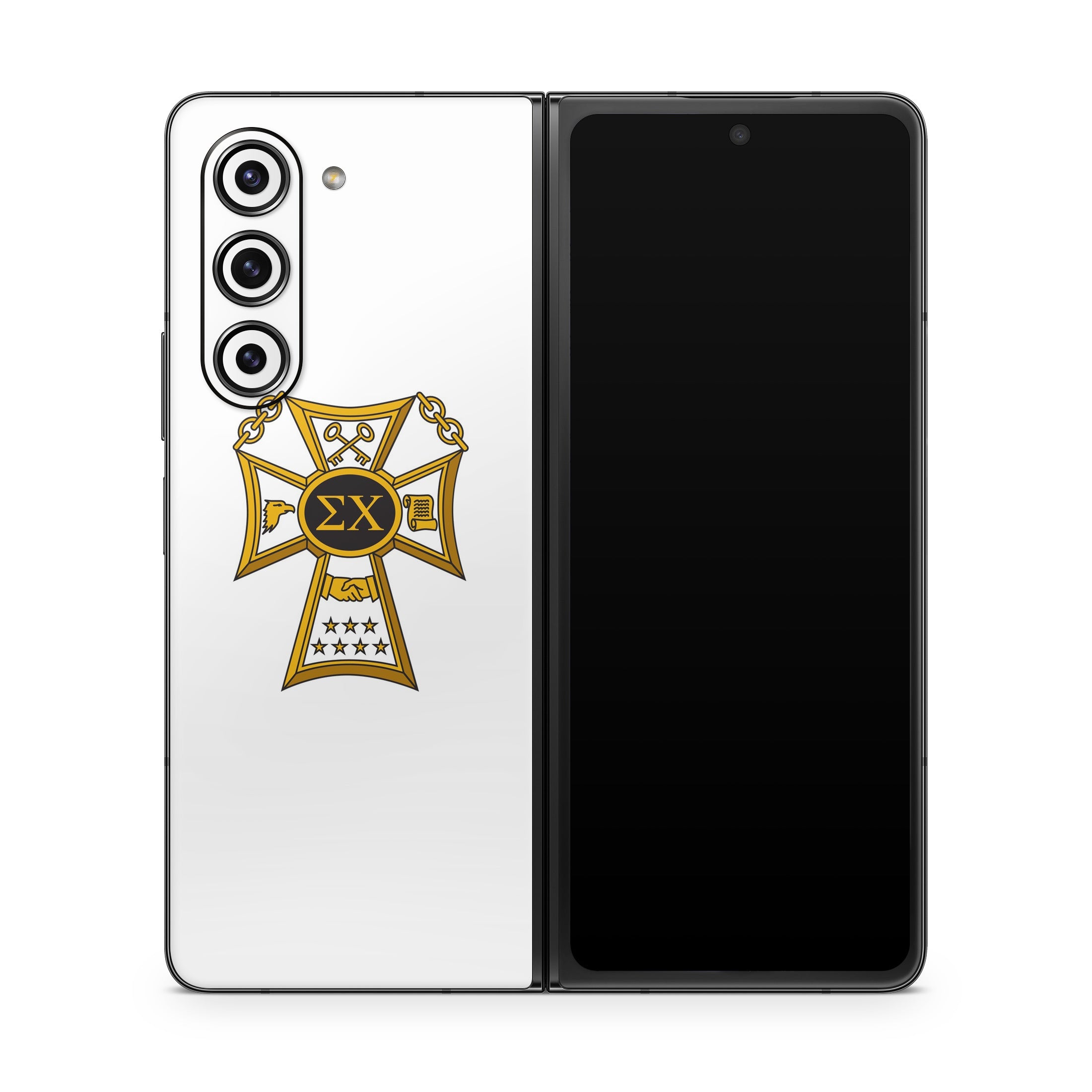 Sigma Chi Badge White - Samsung Galaxy Z Fold5 Skin