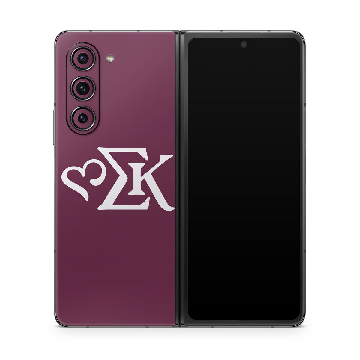 Sigma Kappa Greek Letters Dove Love on Mary Maroon - Samsung Galaxy Z Fold5 Skin
