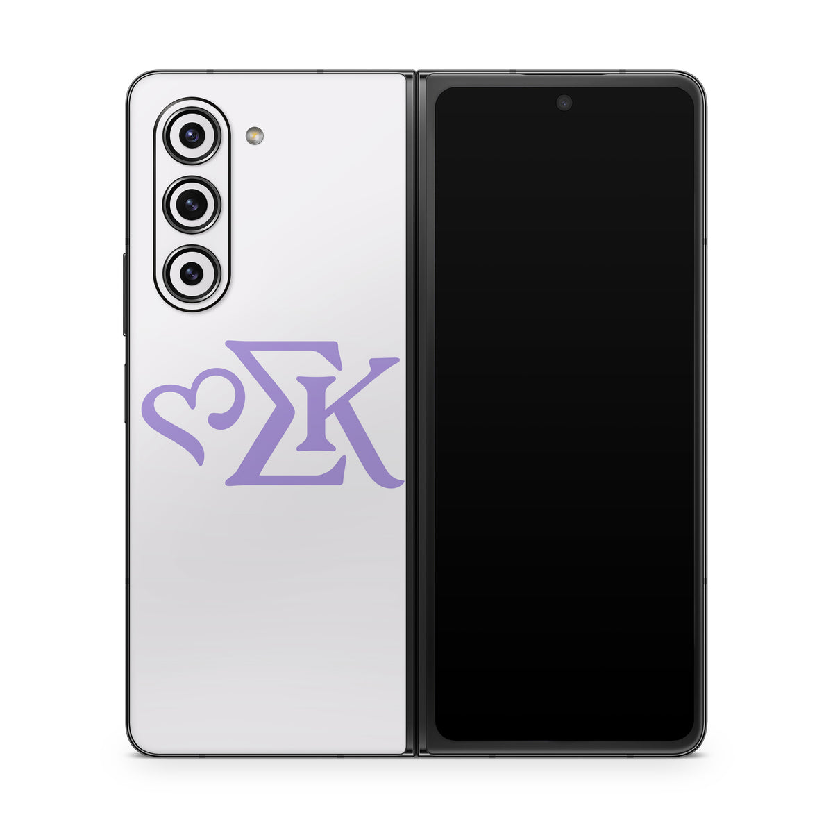 Sigma Kappa Greek Letters Legacy Lavender on Dove Love - Samsung Galaxy Z Fold5 Skin