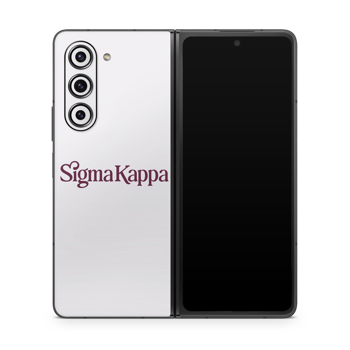 Sigma Kappa Primary Logo Mary Maroon on Dove Love - Samsung Galaxy Z Fold5 Skin