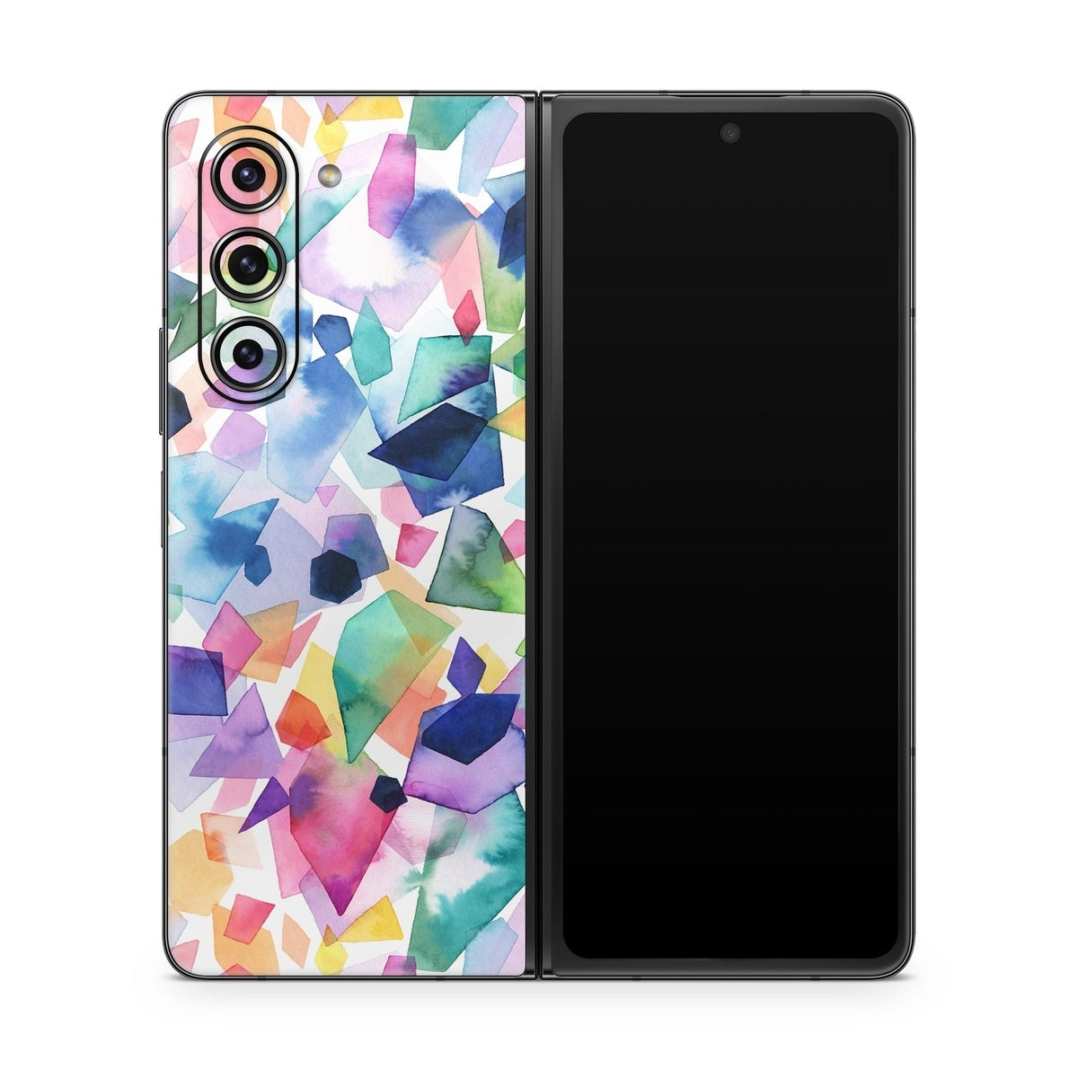 Watercolor Crystals and Gems - Samsung Galaxy Z Fold5 Skin