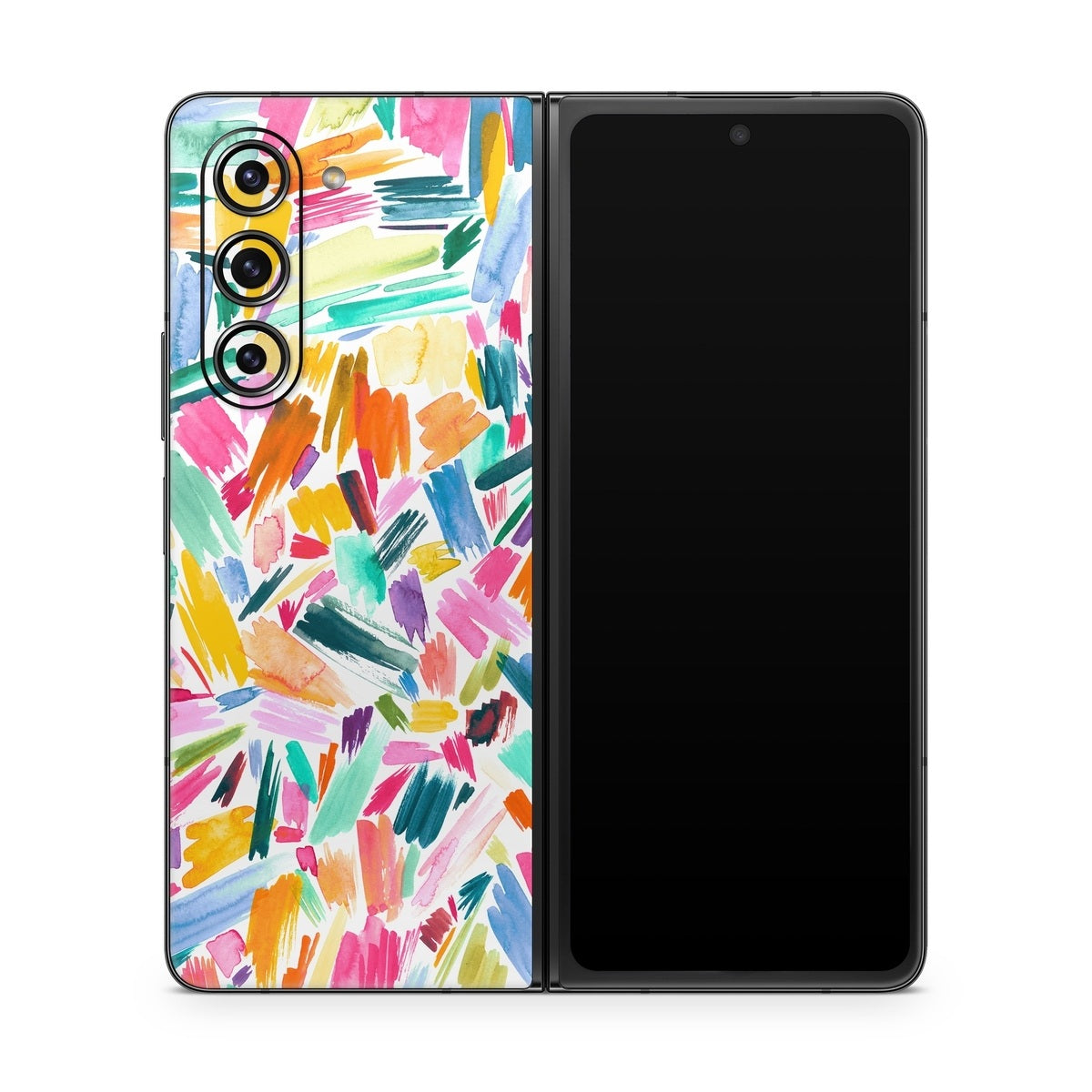 Watercolor Colorful Brushstrokes - Samsung Galaxy Z Fold5 Skin