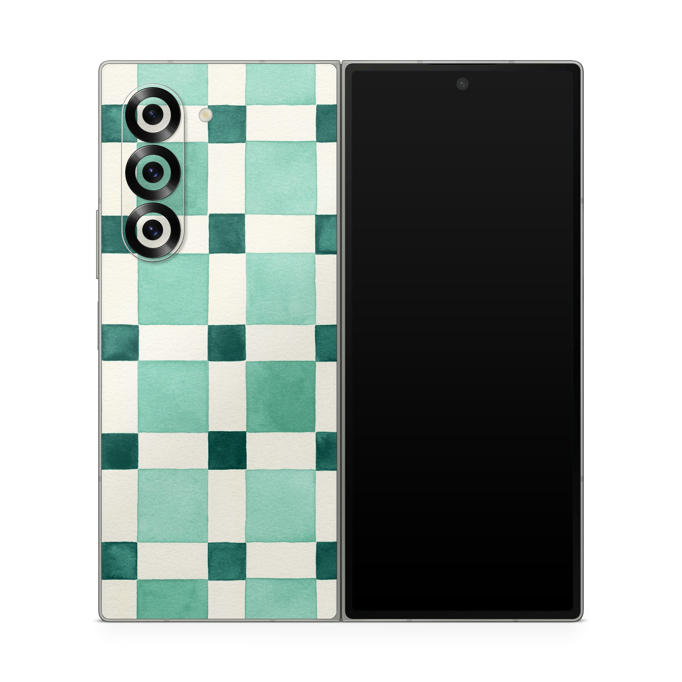 Checker Mosaic Green - Samsung Galaxy Z Fold6 Skin