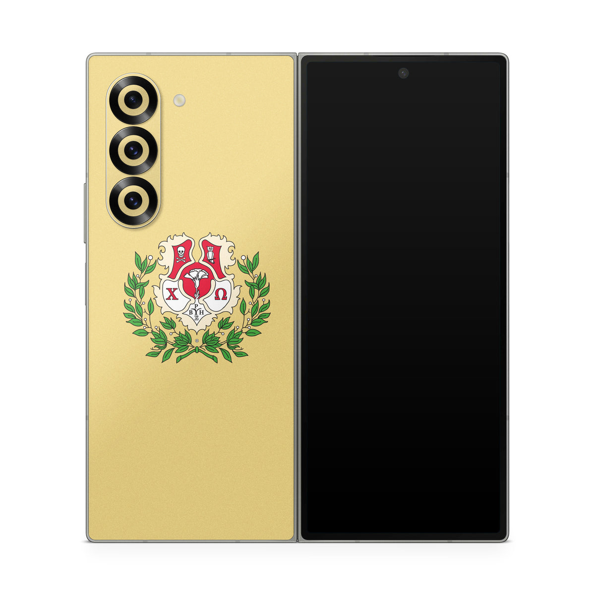 Chi Omega Crest Straw - Samsung Galaxy Z Fold6 Skin