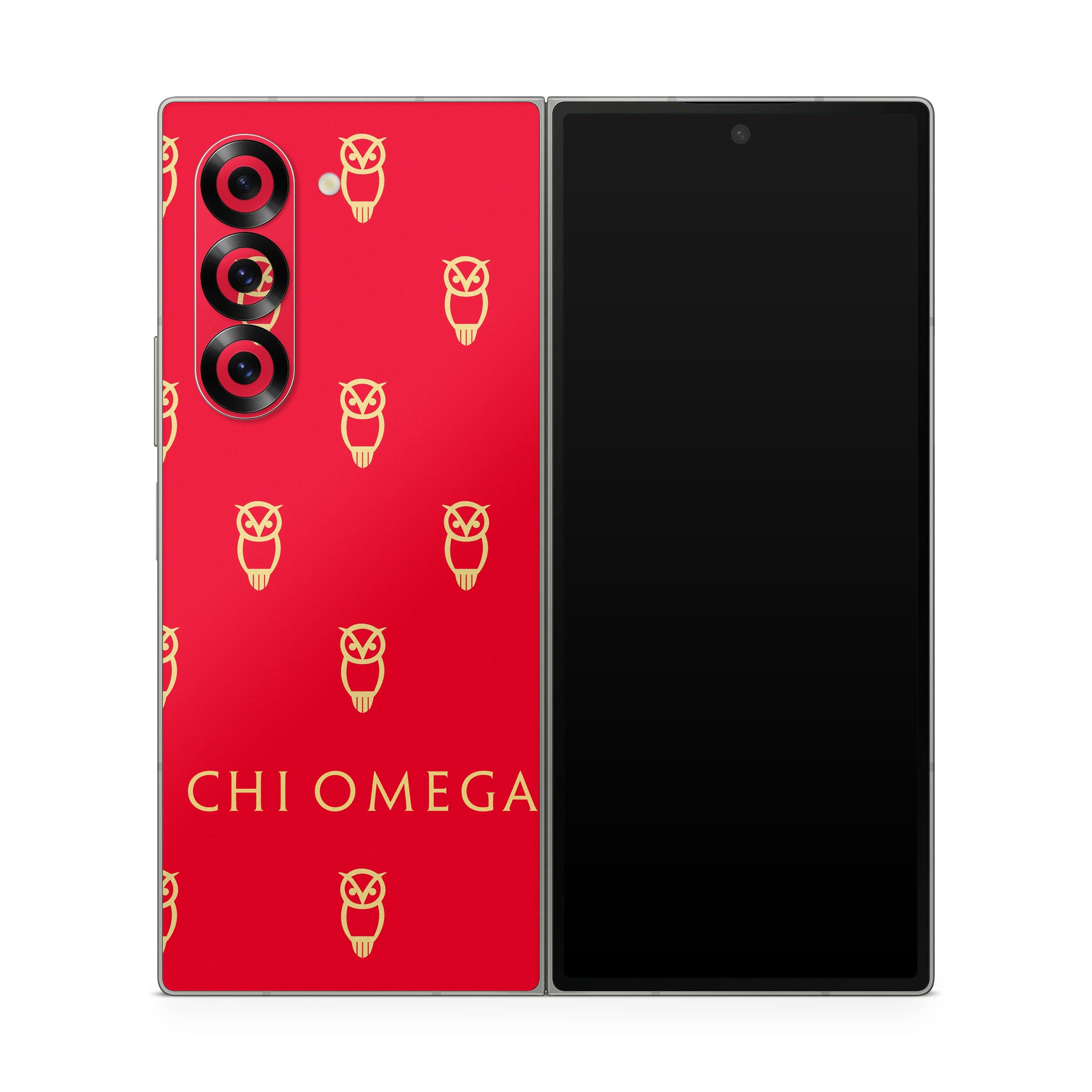 Chi Omega Owl Pattern - Samsung Galaxy Z Fold6 Skin