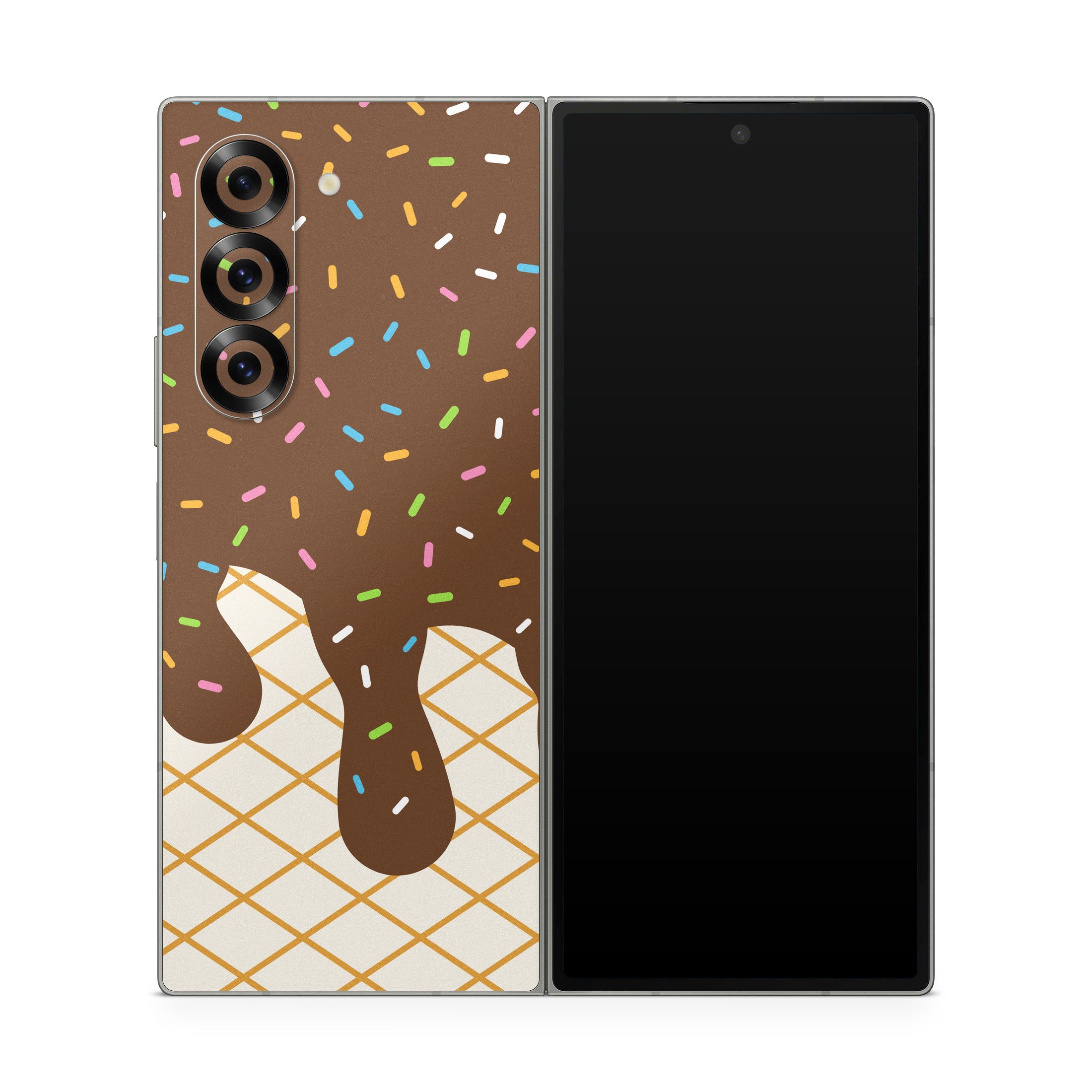 Chocolate Ice Cream Drip - Samsung Galaxy Z Fold6 Skin