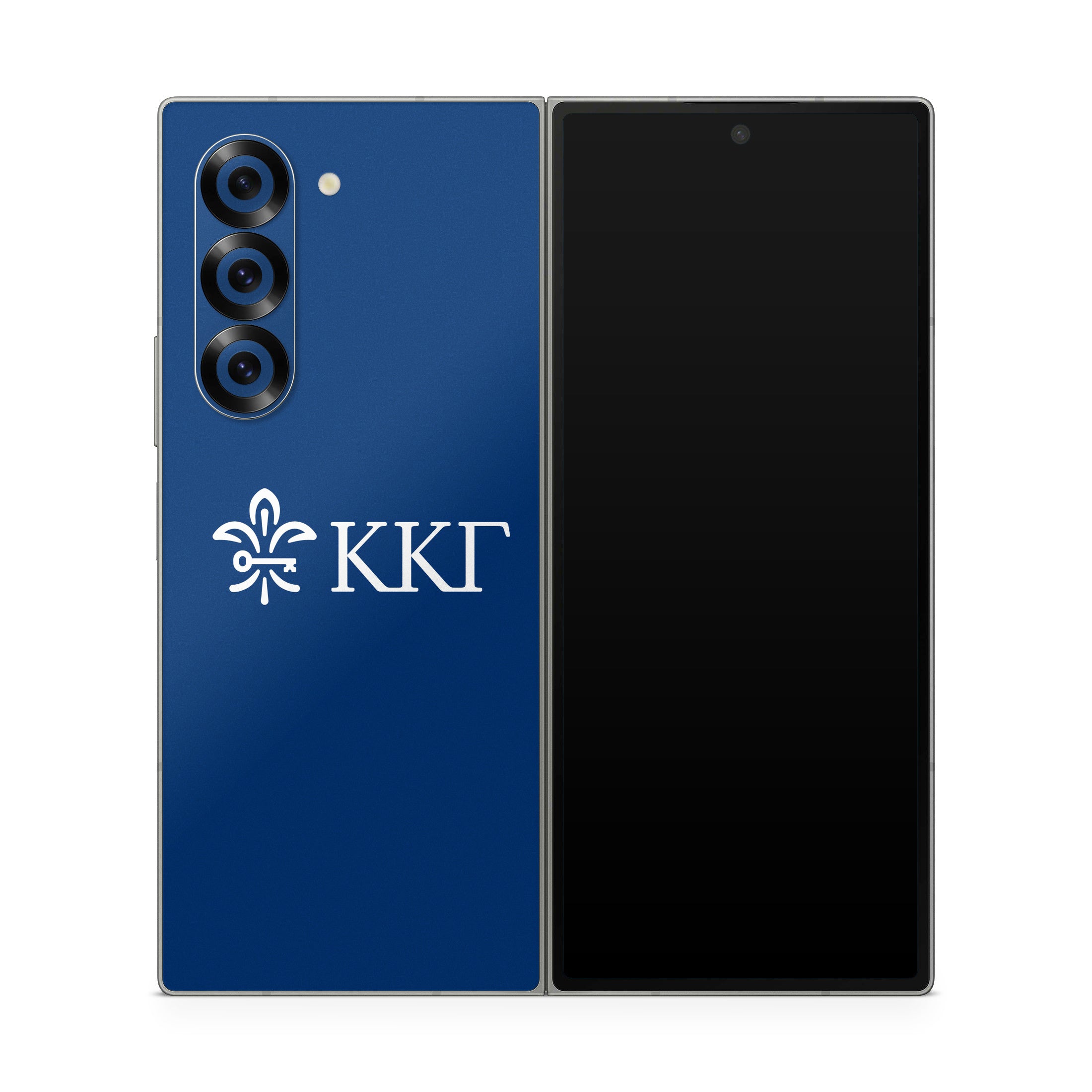 Kappa Kappa Gamma Letterkey Horizontal Kappa Blue - Samsung Galaxy Z Fold6 Skin
