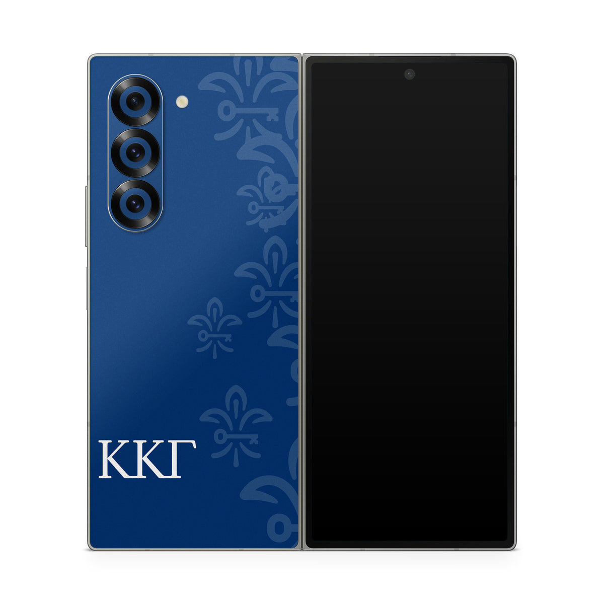 Kappa Kappa Gamma Letters and Fleur De Key Gamma Blue - Samsung Galaxy Z Fold6 Skin