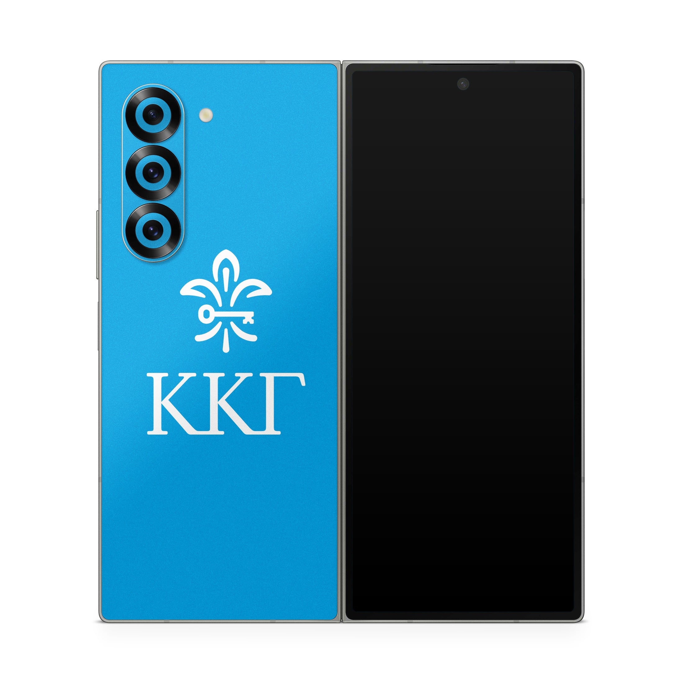 Kappa Kappa Gamma Letterkey Vertical Gamma Blue - Samsung Galaxy Z Fold6 Skin