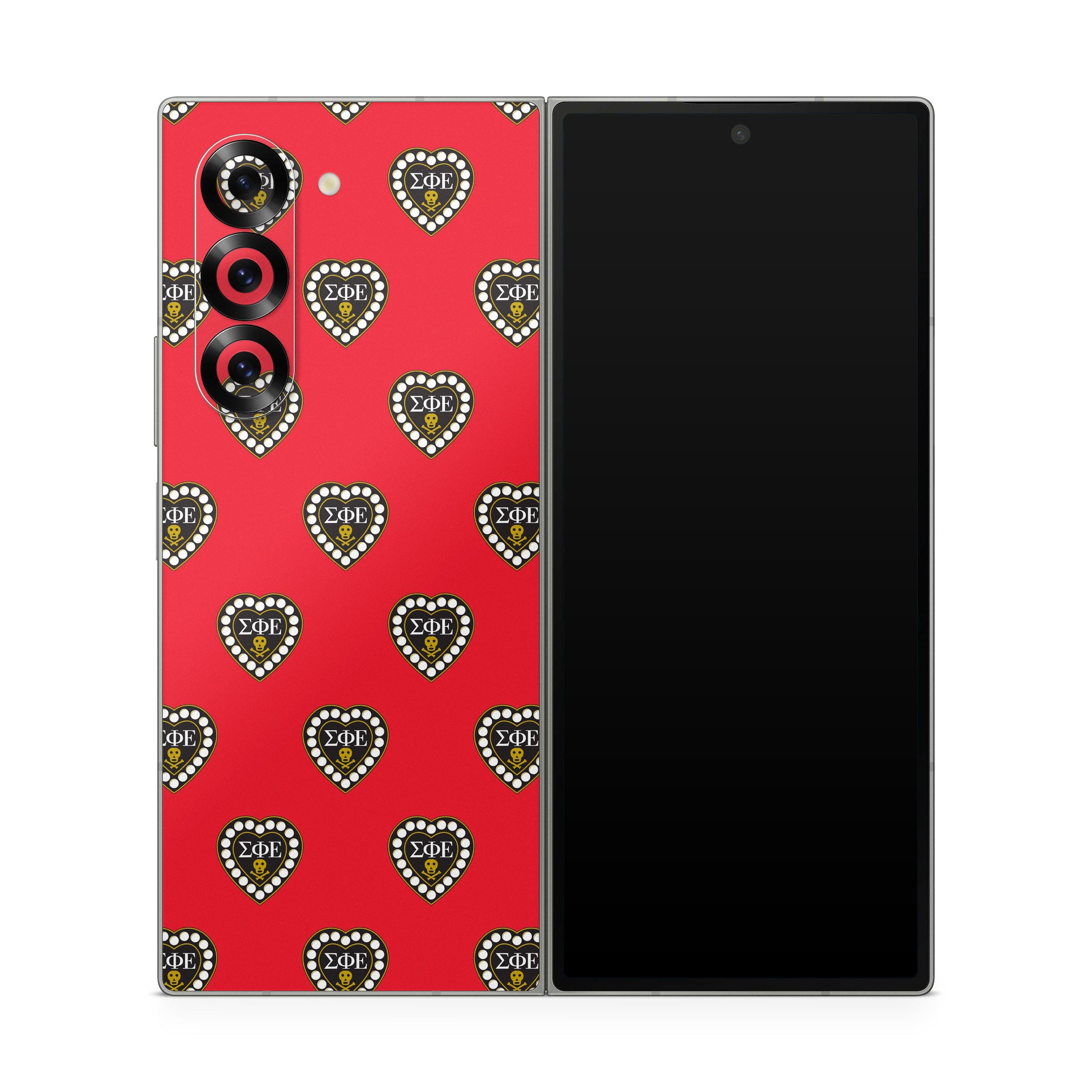 Sigma Phi Epsilon Badge Pattern Red - Samsung Galaxy Z Fold6 Skin
