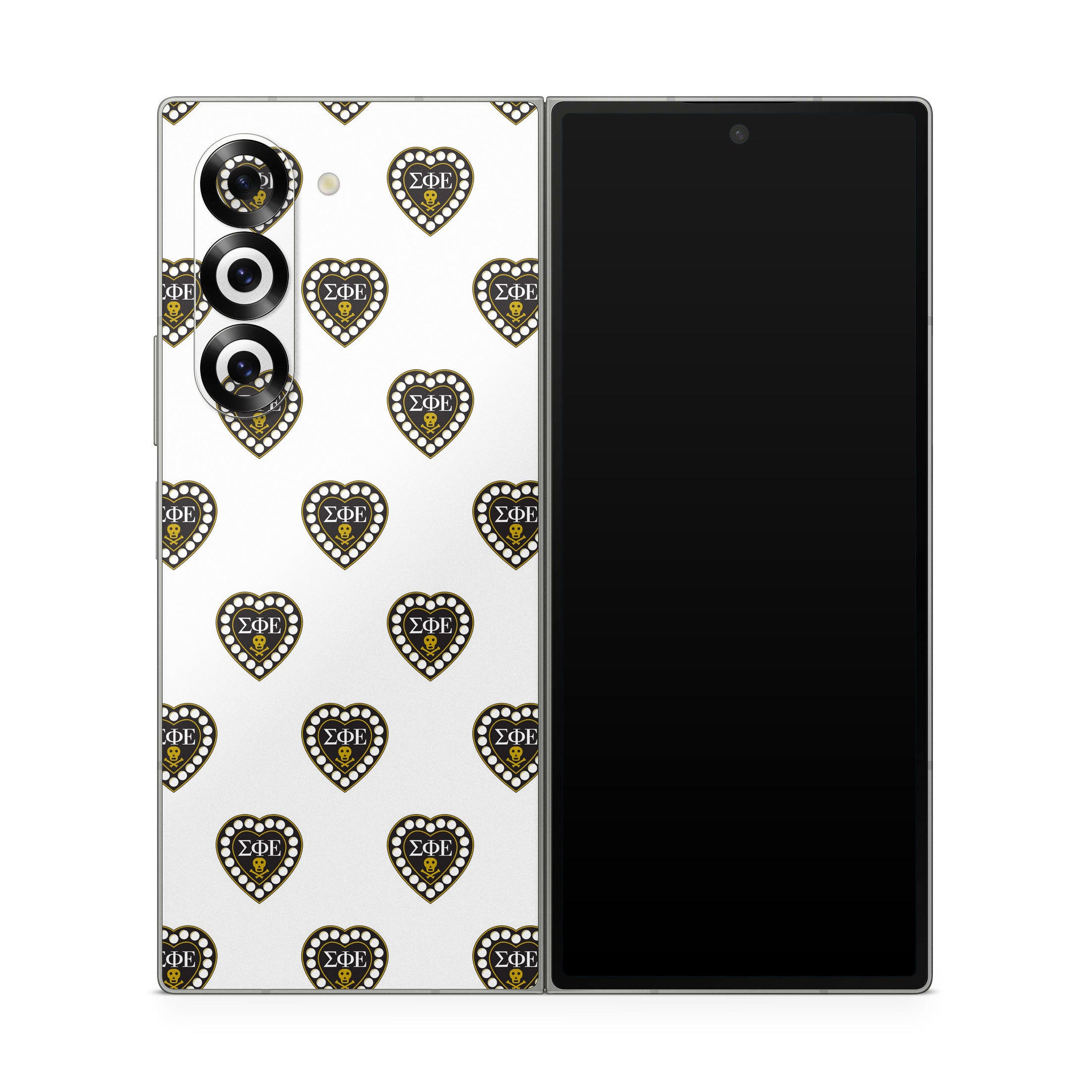 Sigma Phi Epsilon Badge Pattern White - Samsung Galaxy Z Fold6 Skin