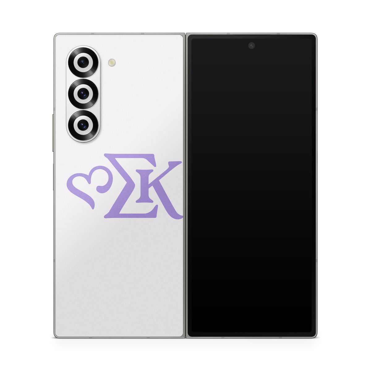 Sigma Kappa Greek Letters Legacy Lavender on Dove Love - Samsung Galaxy Z Fold6 Skin