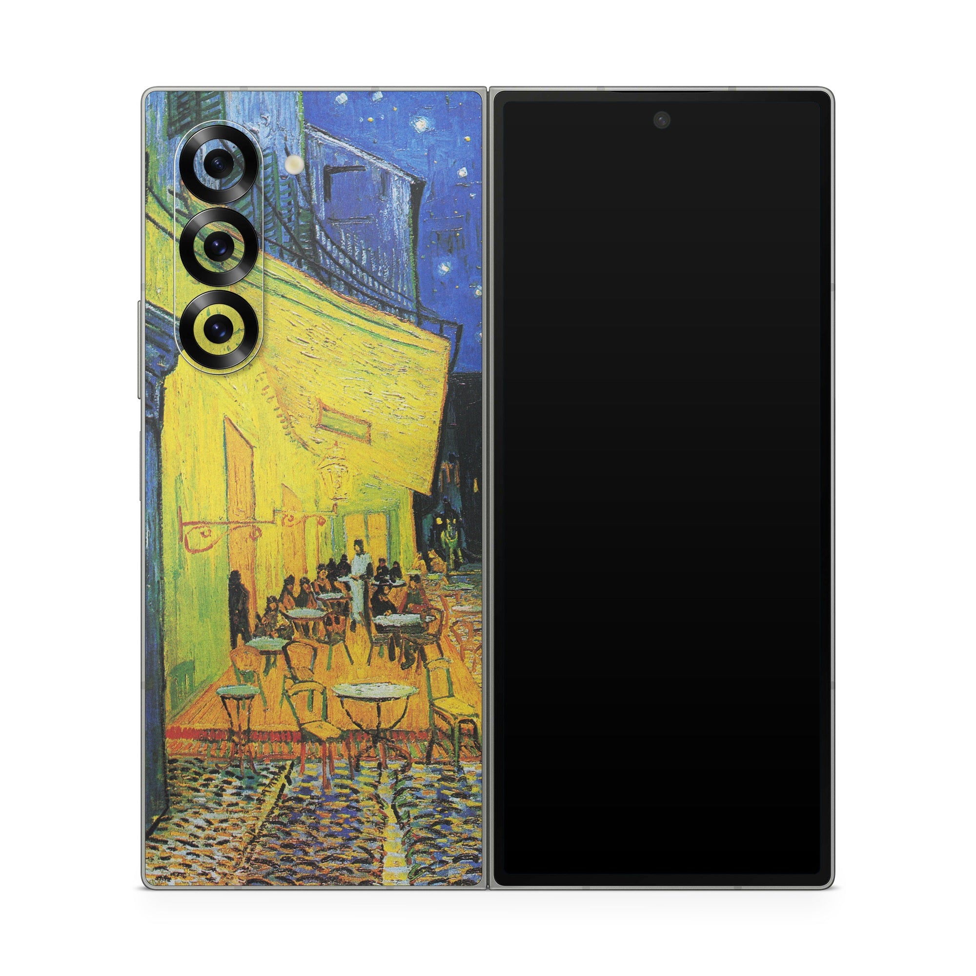 Cafe Terrace At Night - Samsung Galaxy Z Fold6 Skin