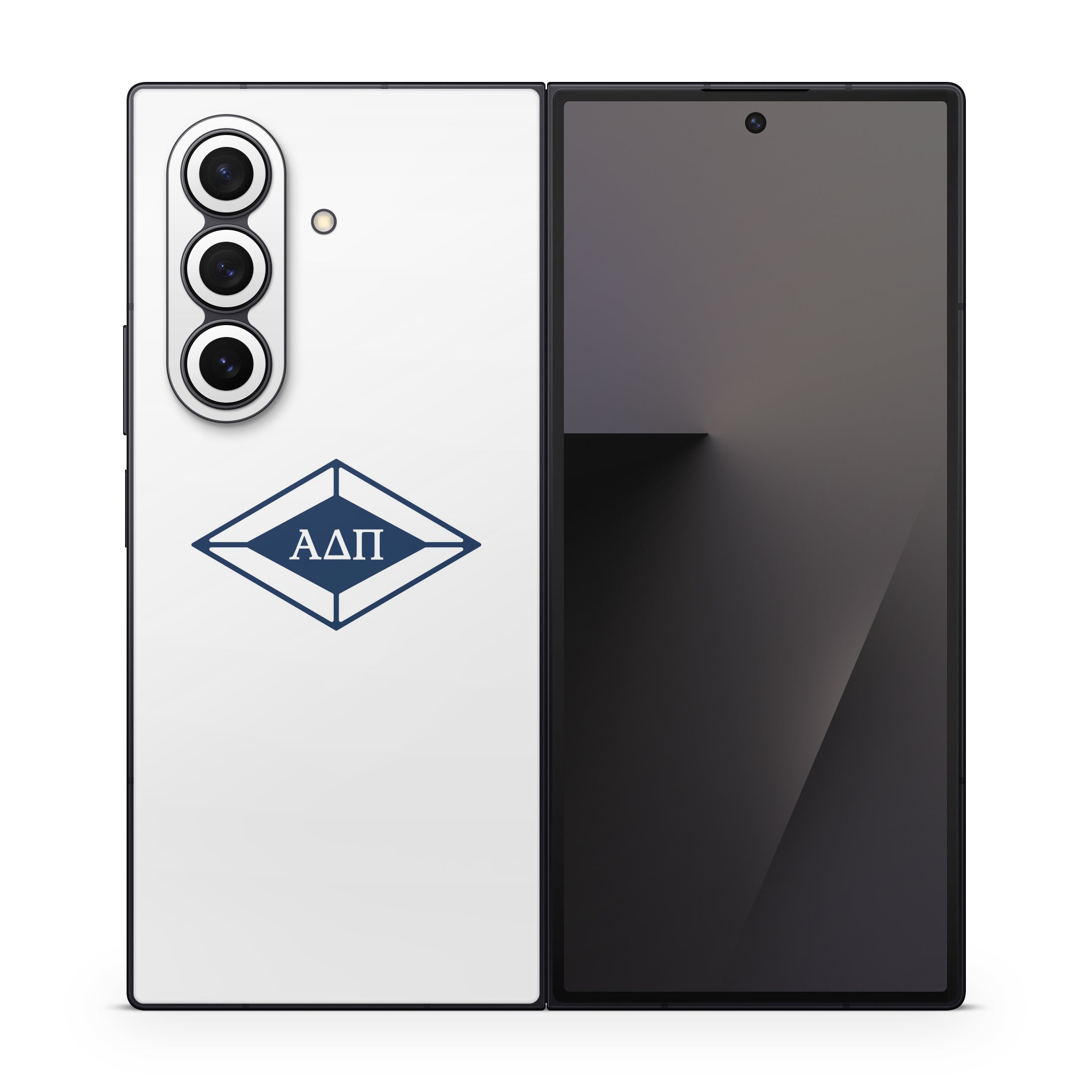 Alpha Delta Pi Diamond Letters White - Samsung Galaxy Z Fold7 Skin
