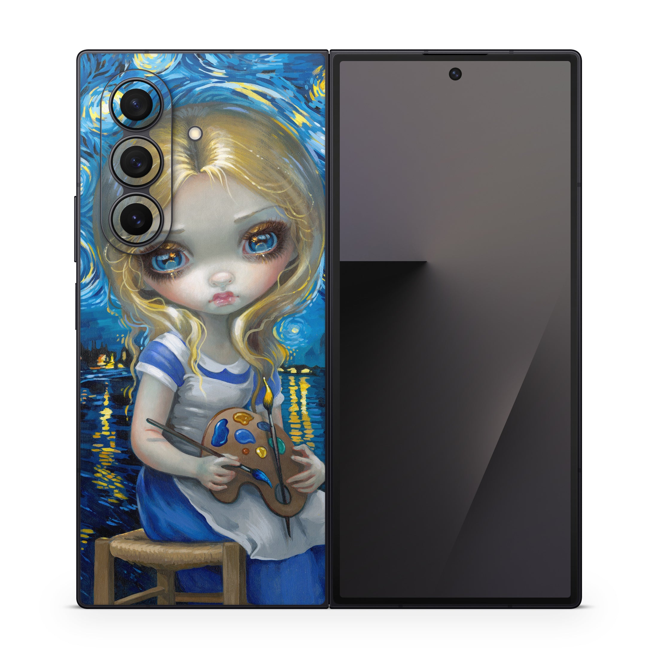 Alice in a Van Gogh - Samsung Galaxy Z Fold7 Skin