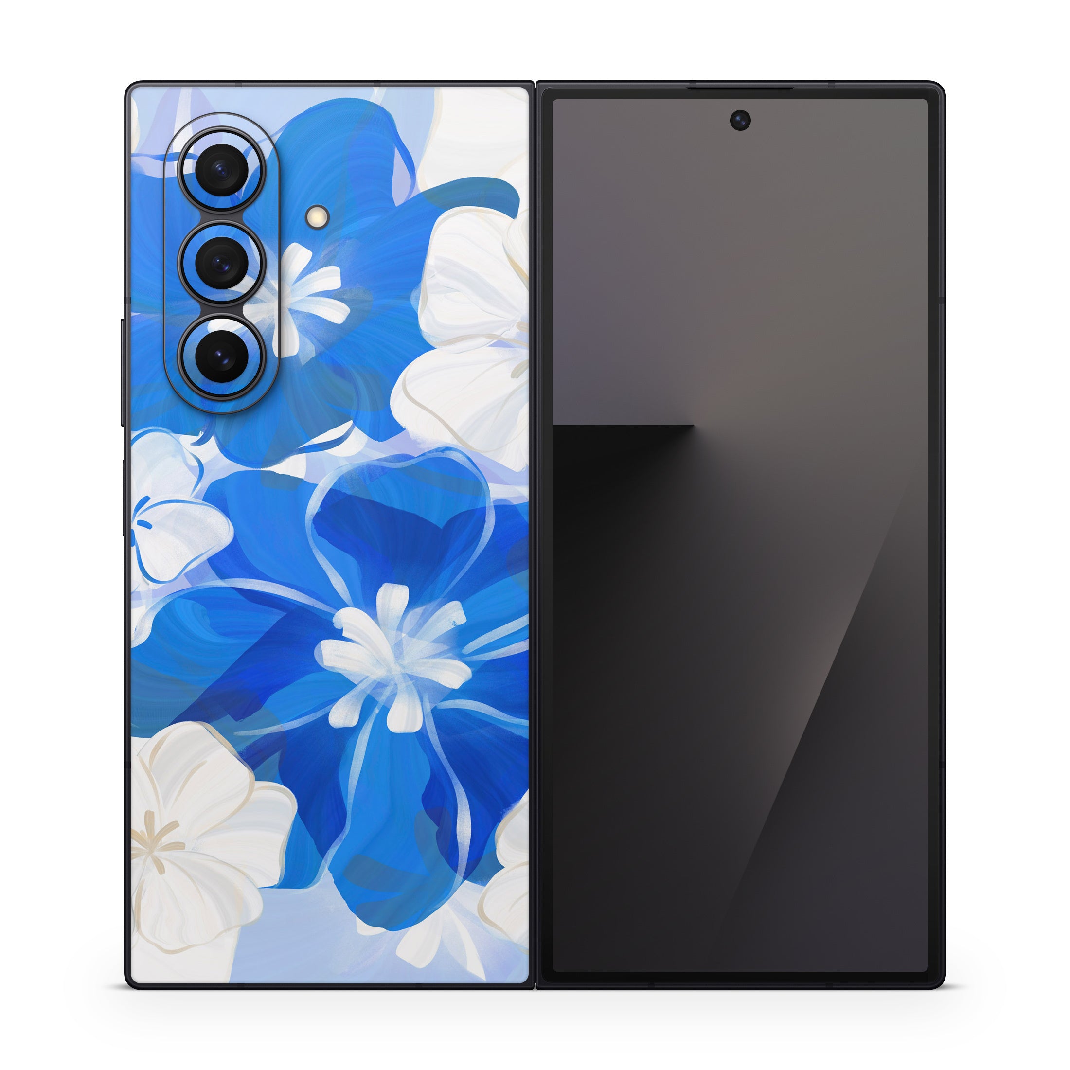 Blue Flowers - Samsung Galaxy Z Fold7 Skin
