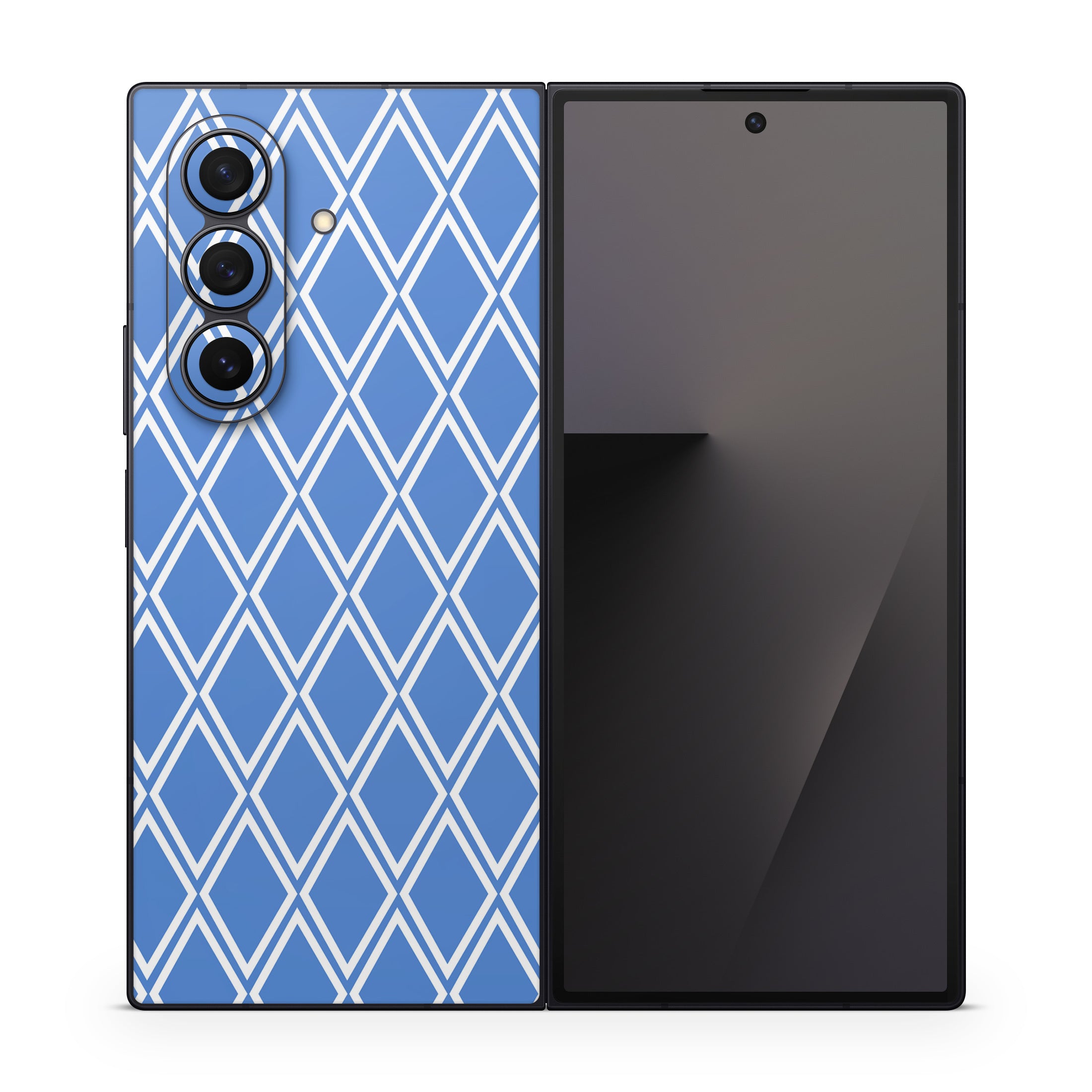 Blue Checks - Samsung Galaxy Z Fold7 Skin