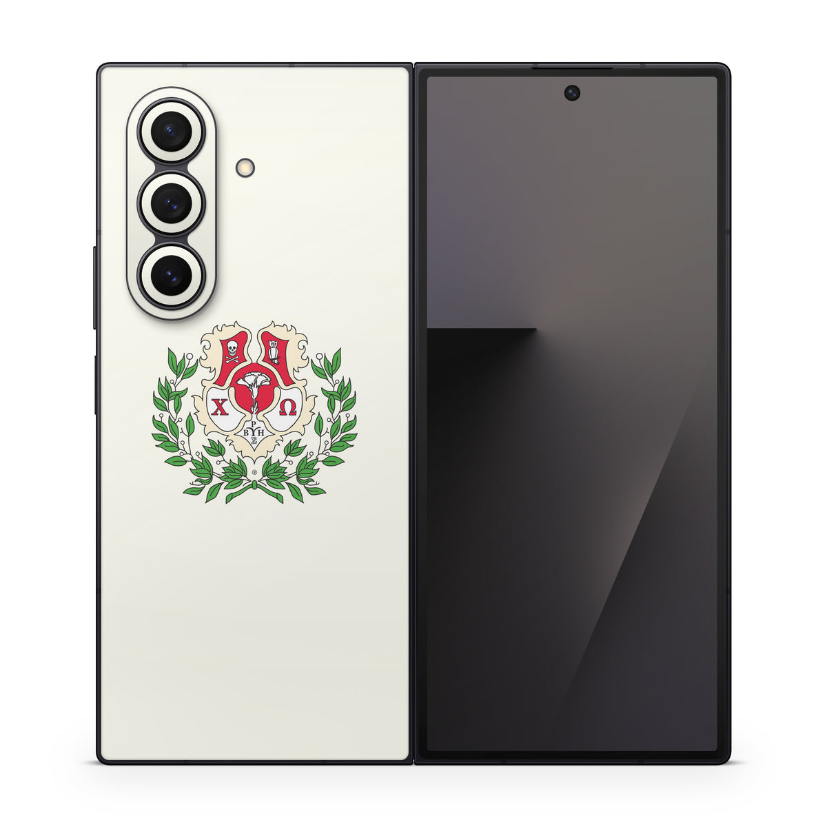 Chi Omega Crest Cream - Samsung Galaxy Z Fold7 Skin