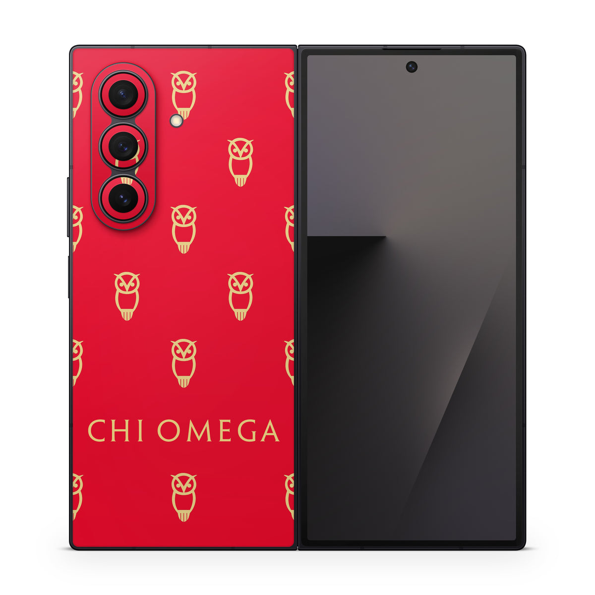Chi Omega Owl Pattern - Samsung Galaxy Z Fold7 Skin