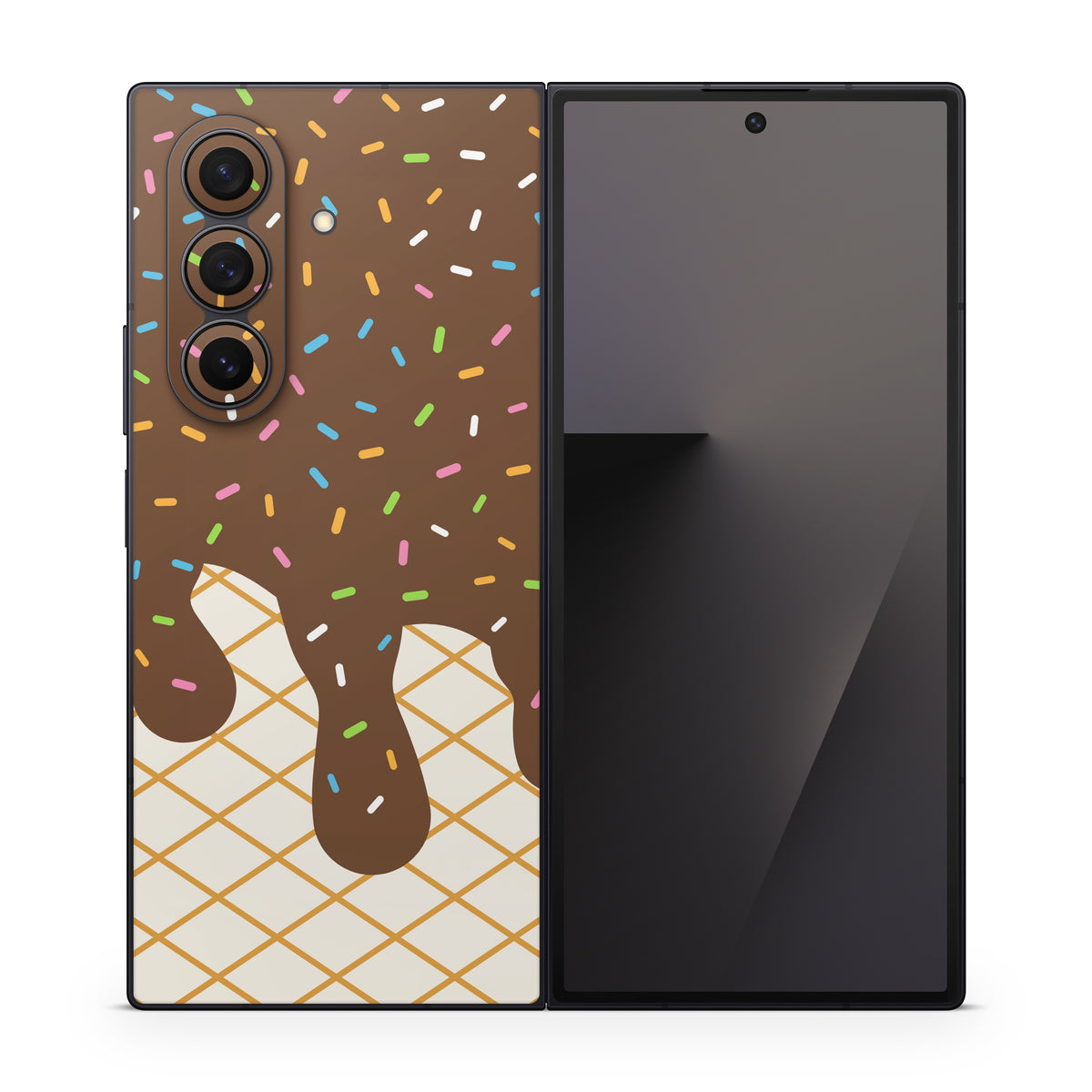 Chocolate Ice Cream Drip - Samsung Galaxy Z Fold7 Skin