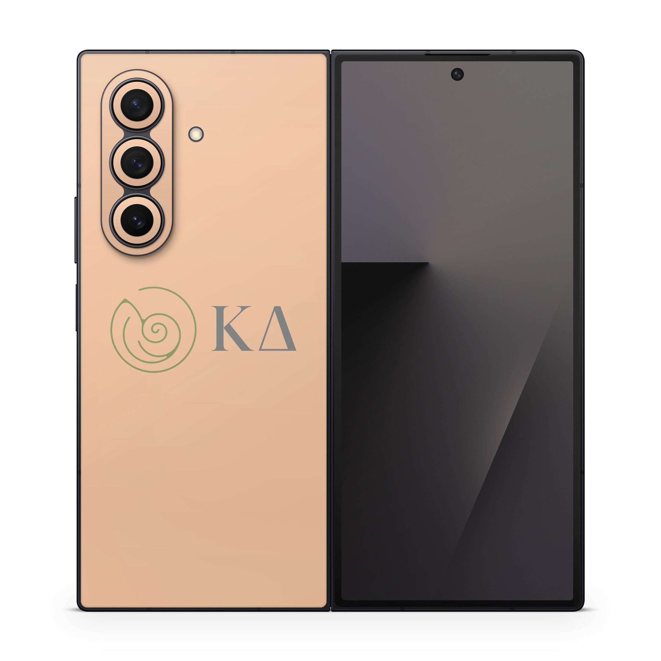 Kappa Delta Greek Letters Empowered Peach - Samsung Galaxy Z Fold7 Skin