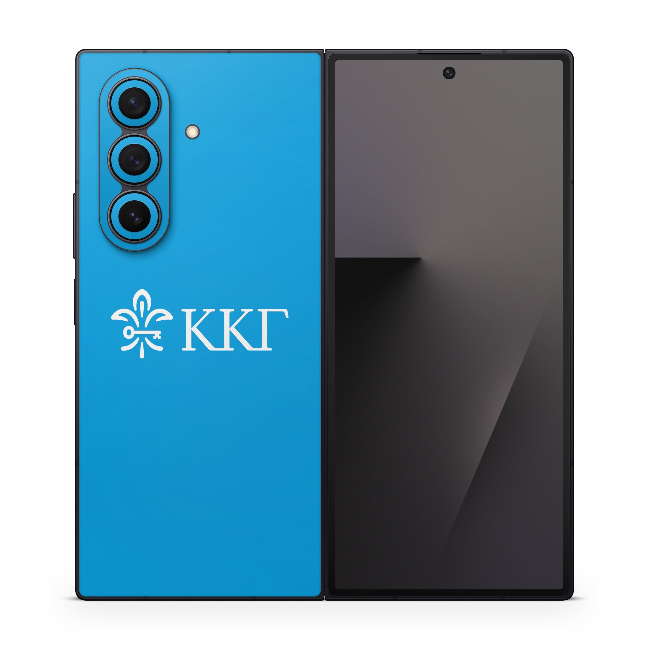 Kappa Kappa Gamma Letterkey Horizontal Gamma Blue - Samsung Galaxy Z Fold7 Skin