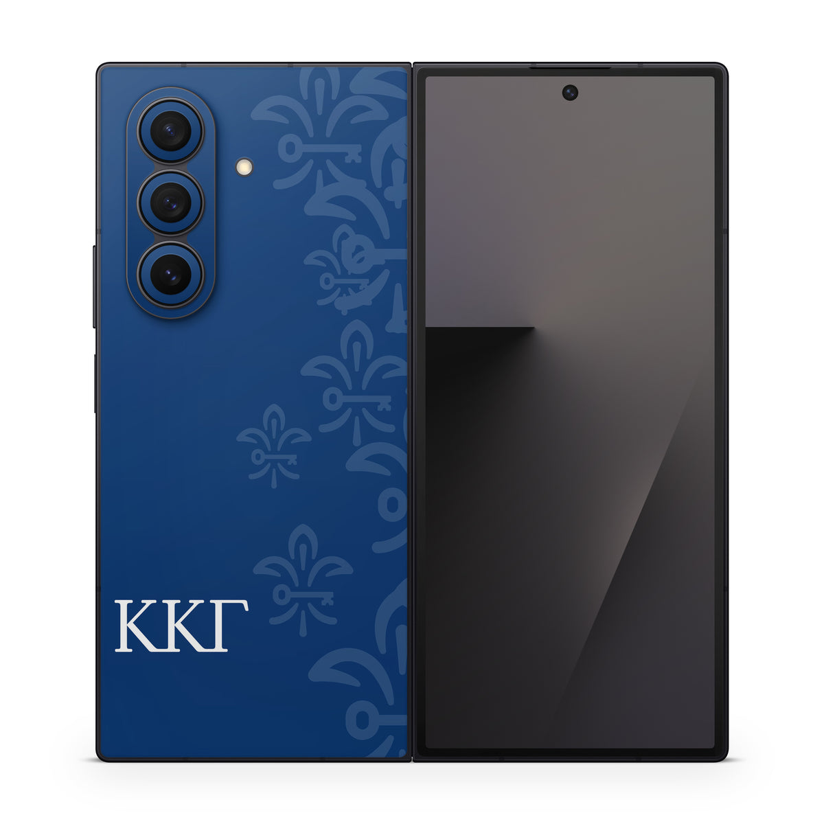 Kappa Kappa Gamma Letters and Fleur De Key Gamma Blue - Samsung Galaxy Z Fold7 Skin