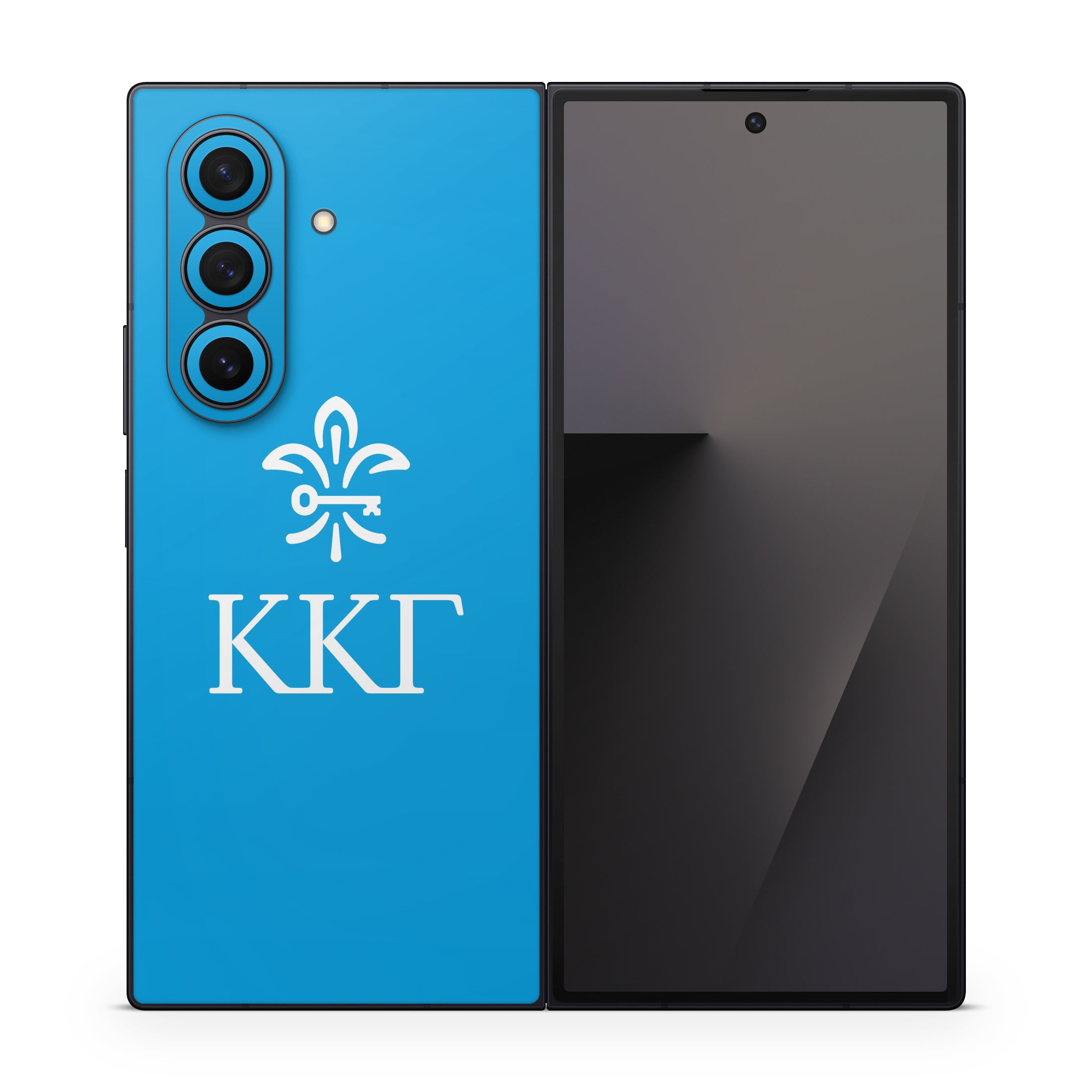 Kappa Kappa Gamma Letterkey Vertical Gamma Blue - Samsung Galaxy Z Fold7 Skin