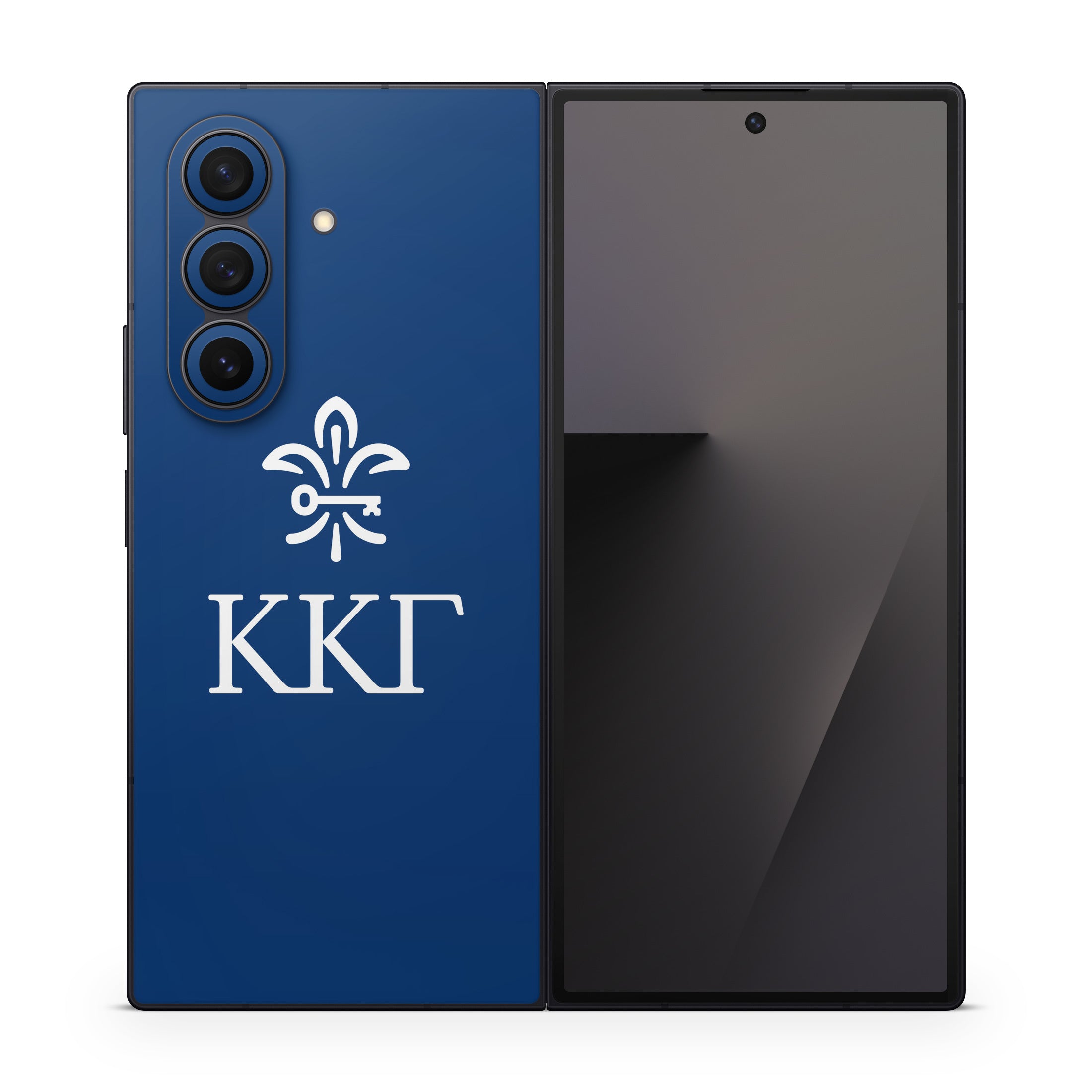 Kappa Kappa Gamma Letterkey Vertical Kappa Blue - Samsung Galaxy Z Fold7 Skin