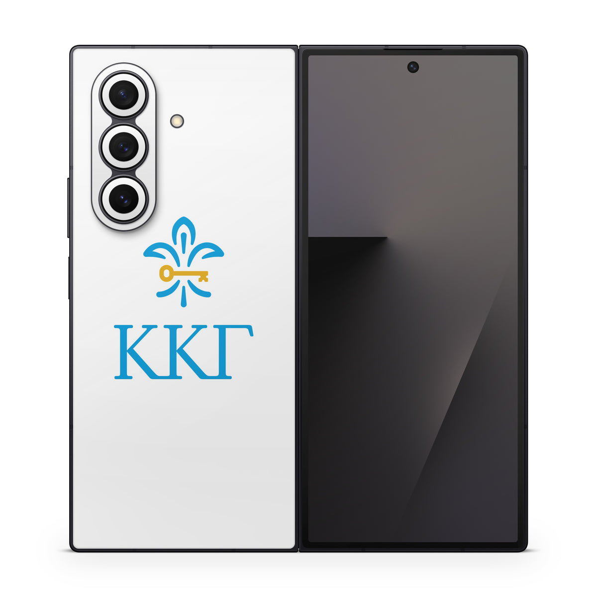 Kappa Kappa Gamma Letterkey Vertical White - Samsung Galaxy Z Fold7 Skin
