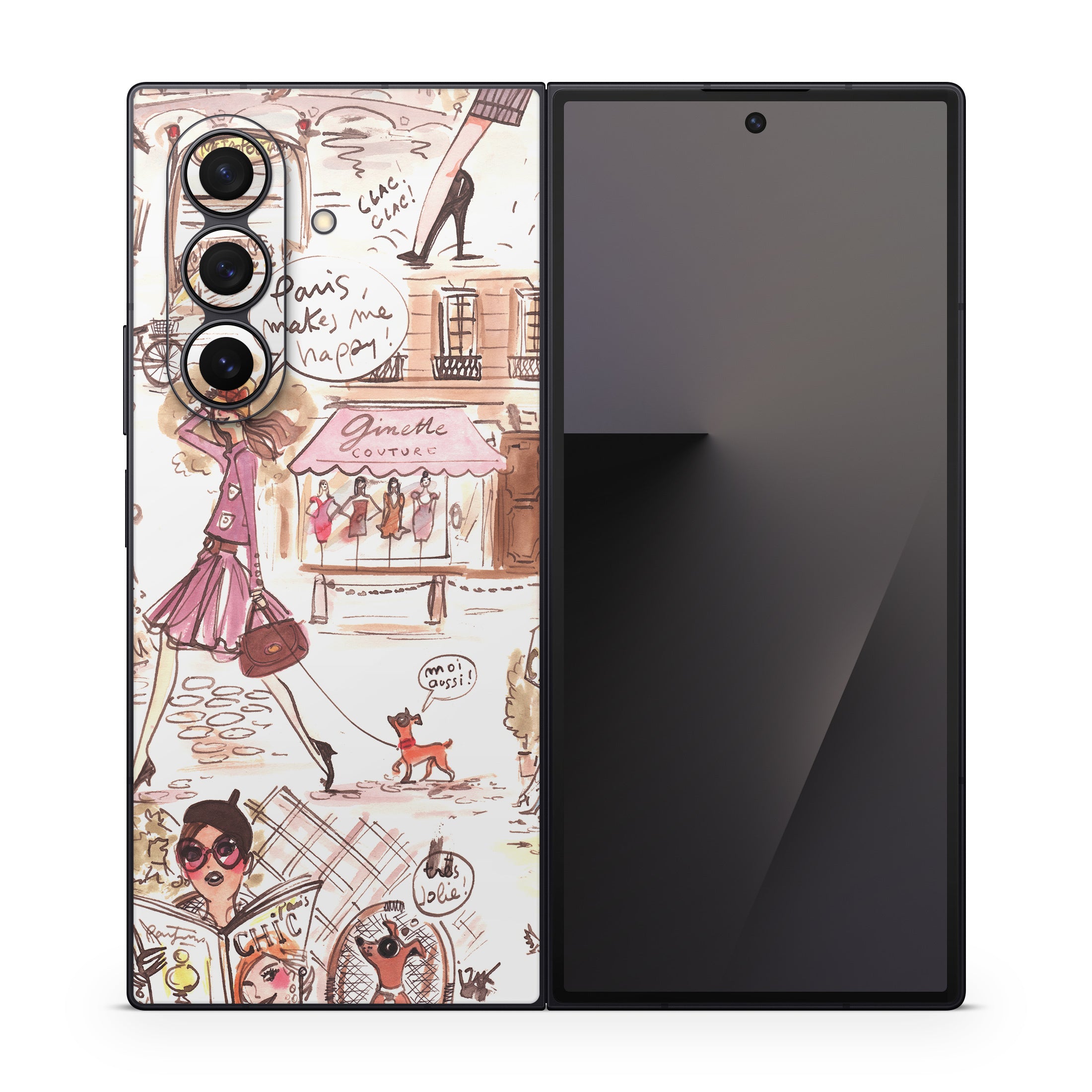 Paris Makes Me Happy - Samsung Galaxy Z Fold7 Skin