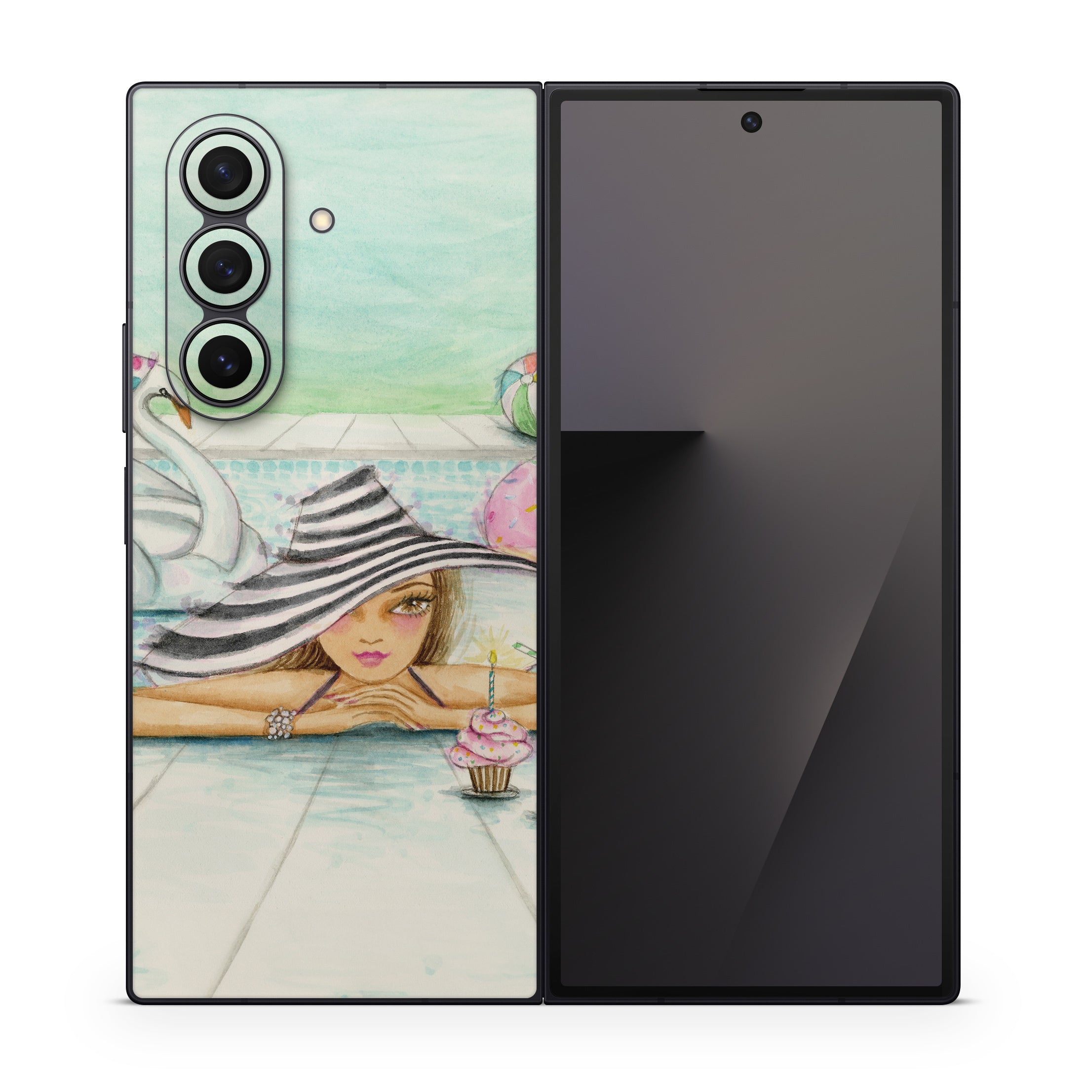 Delphine at the Pool Party - Samsung Galaxy Z Fold7 Skin