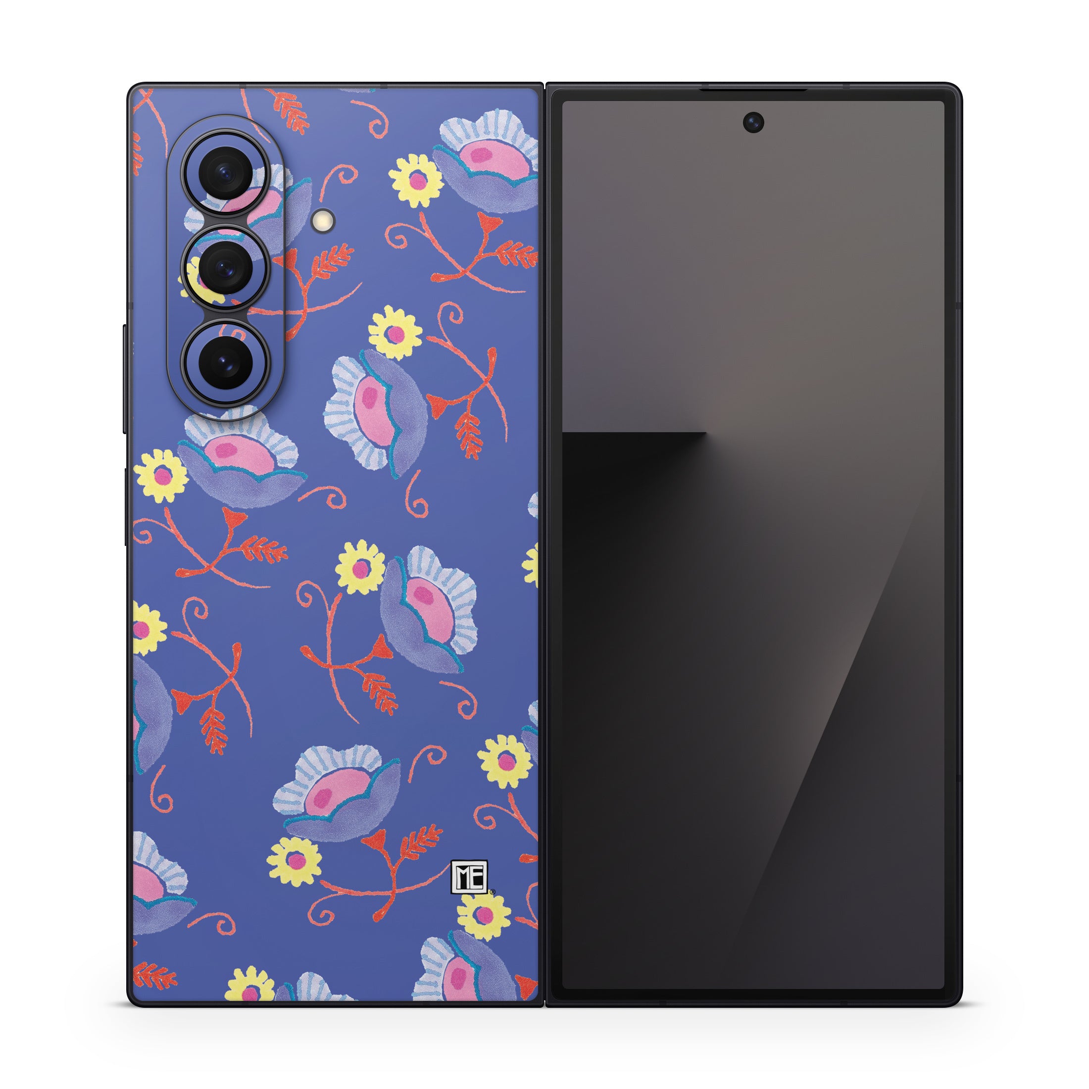 Purple Flowers - Samsung Galaxy Z Fold7 Skin