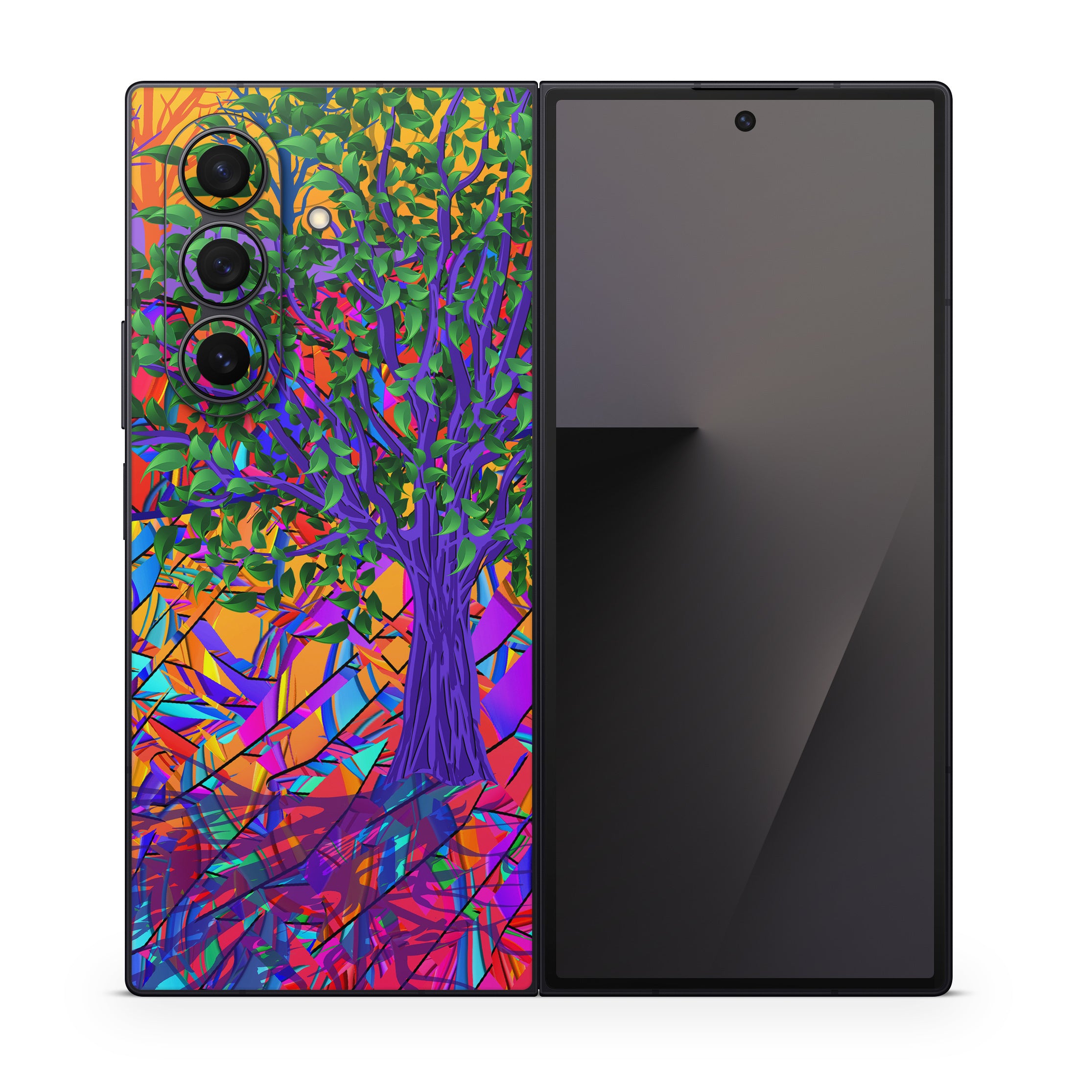 Stained Glass Tree - Samsung Galaxy Z Fold7 Skin