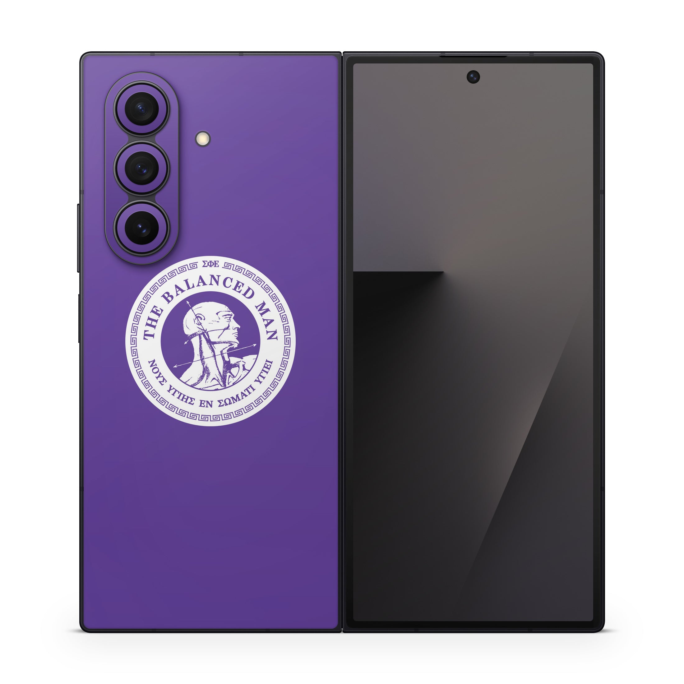 Sigma Phi Epsilon Balanced Man Purple - Samsung Galaxy Z Fold7 Skin