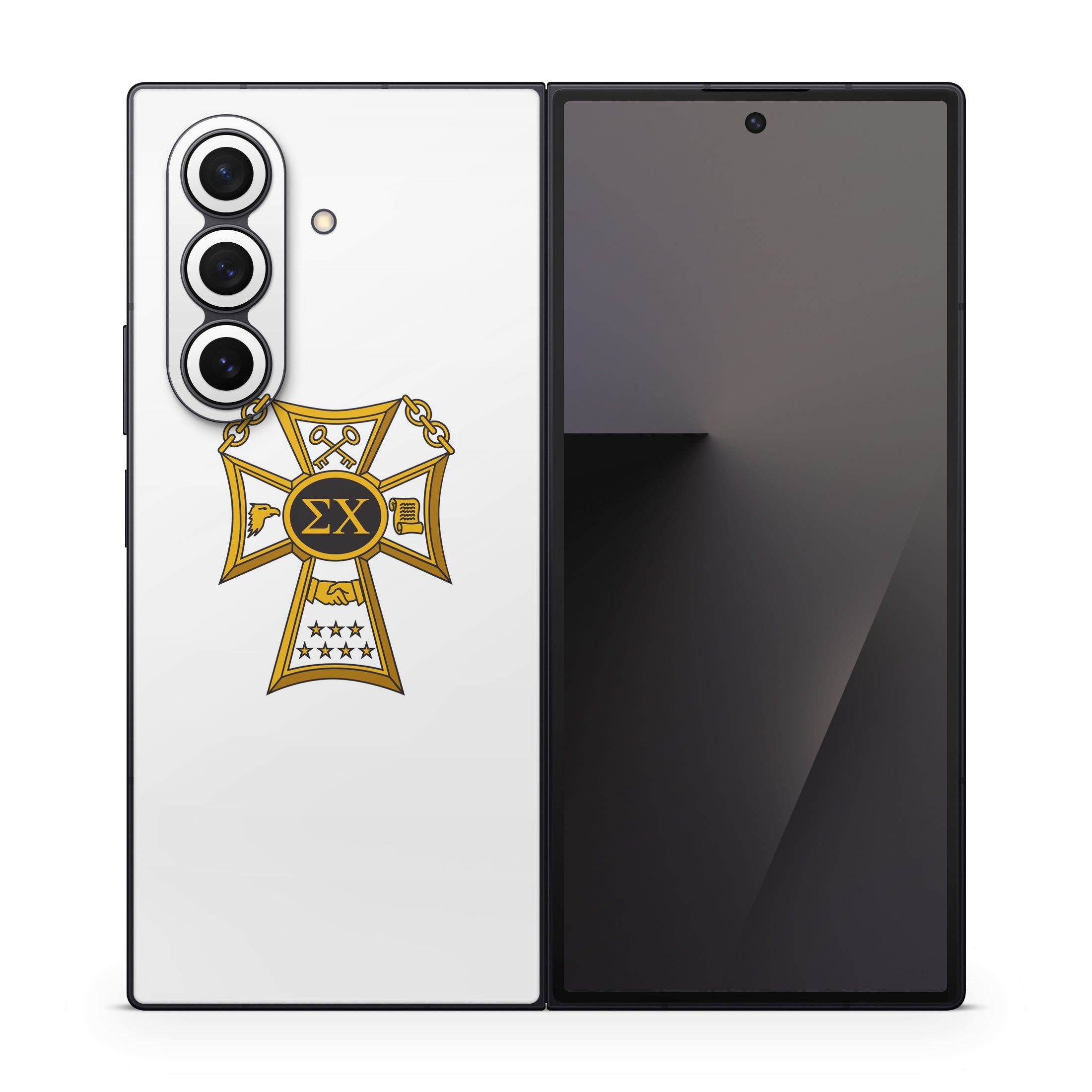 Sigma Chi Badge White - Samsung Galaxy Z Fold7 Skin