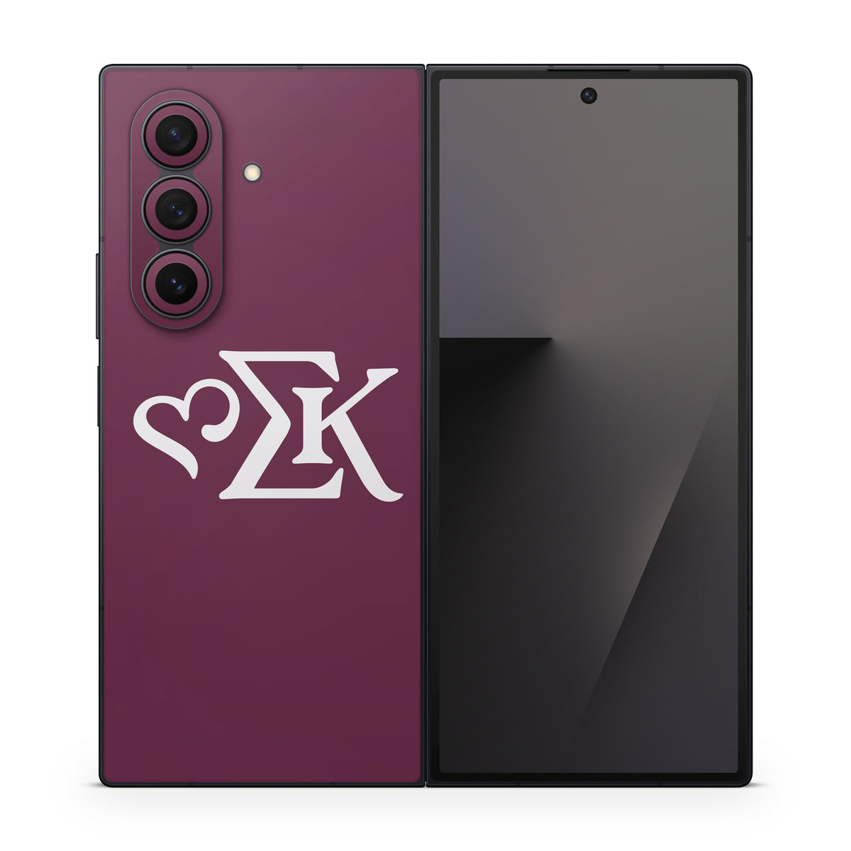 Sigma Kappa Greek Letters Dove Love on Mary Maroon - Samsung Galaxy Z Fold7 Skin