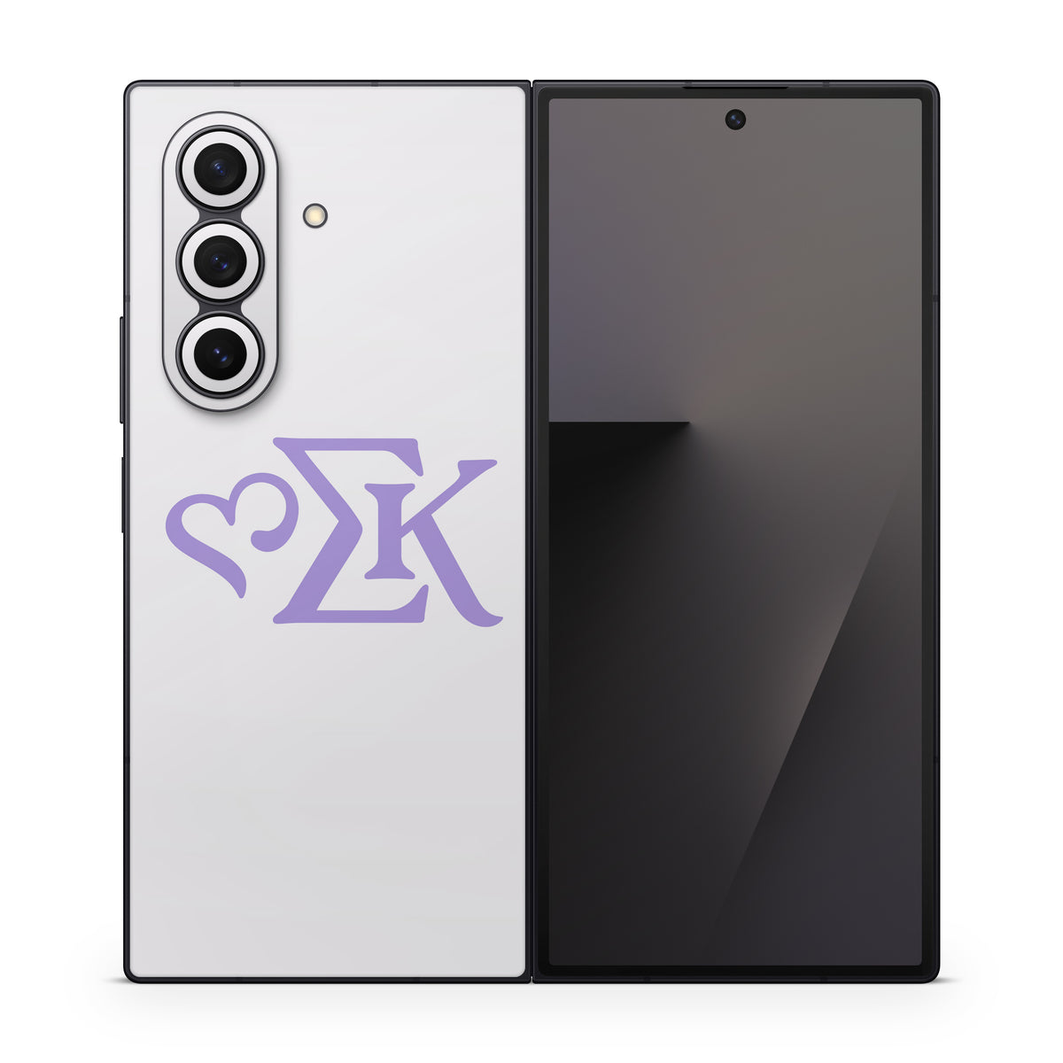 Sigma Kappa Greek Letters Legacy Lavender on Dove Love - Samsung Galaxy Z Fold7 Skin