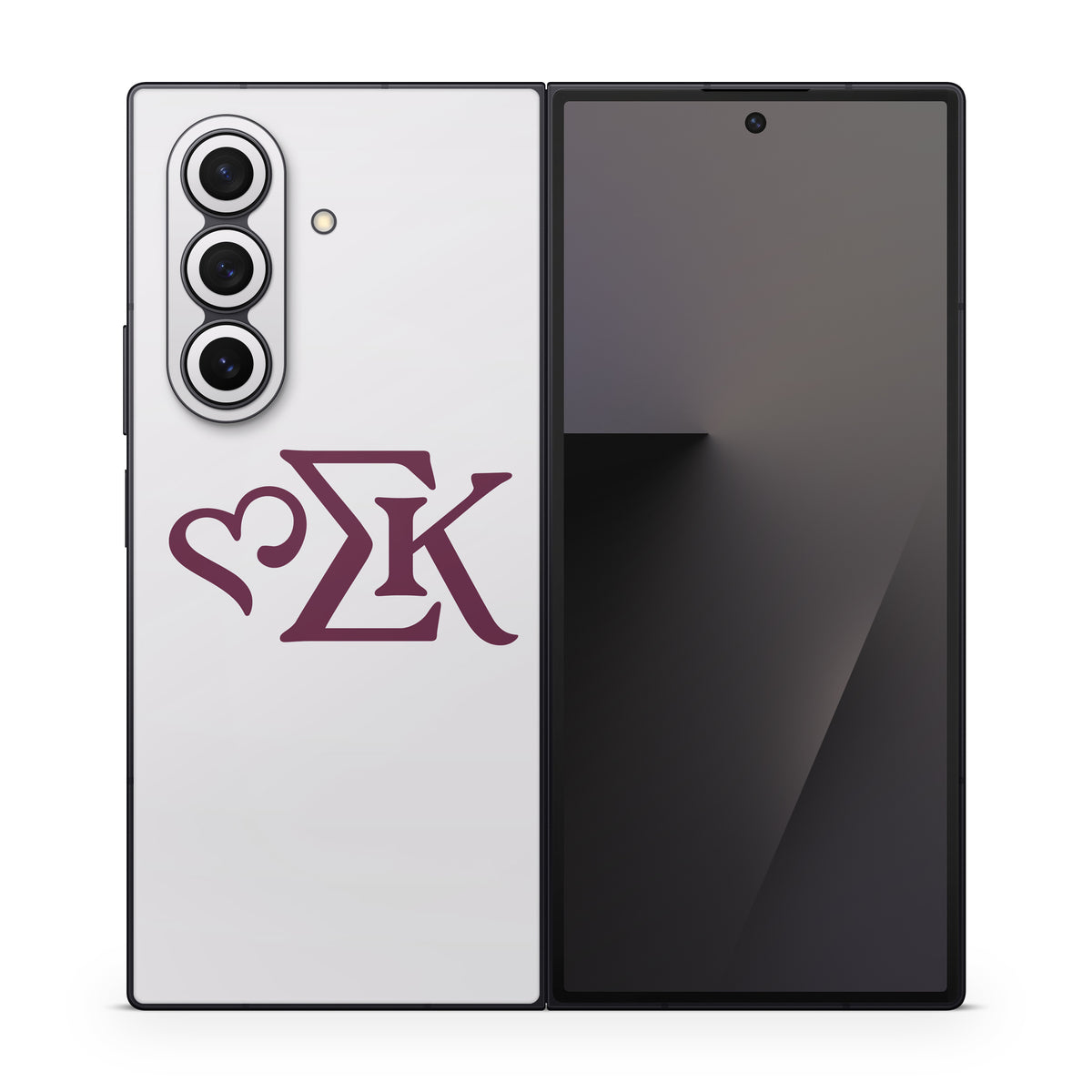 Sigma Kappa Greek Letters Mary Maroon on Dove Love - Samsung Galaxy Z Fold7 Skin