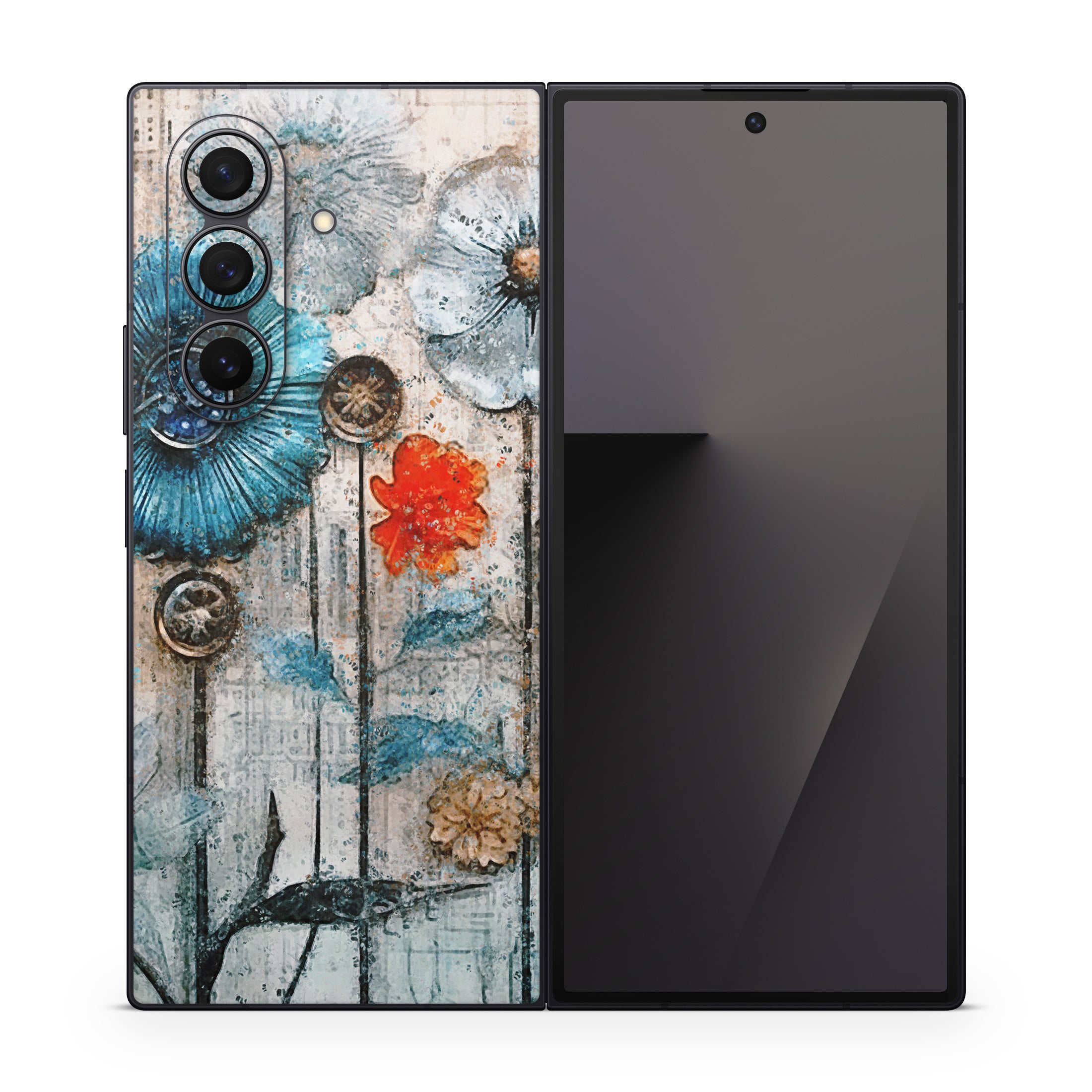 Steampunk Flowers - Samsung Galaxy Z Fold7 Skin
