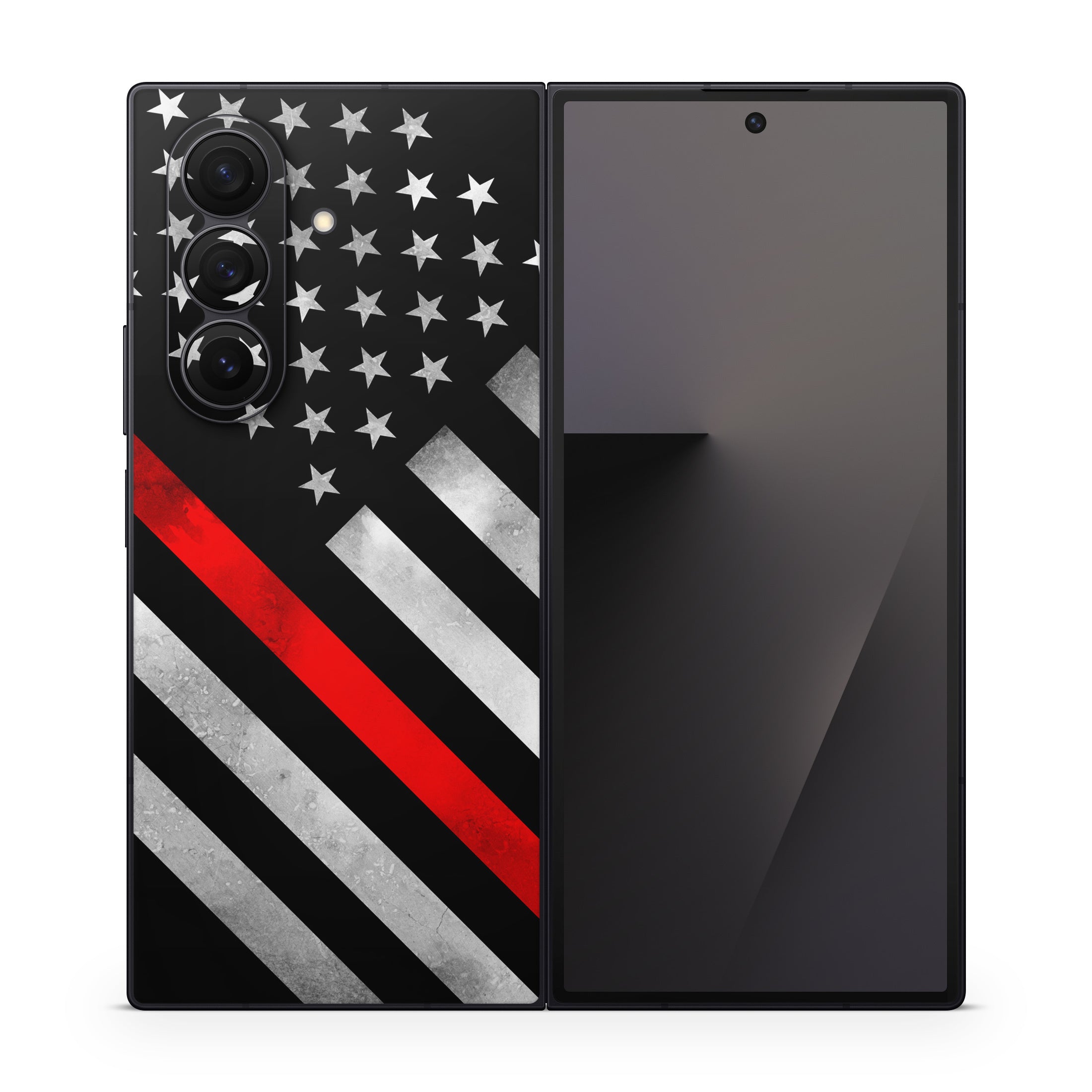 Thin Red Line Hero - Samsung Galaxy Z Fold7 Skin