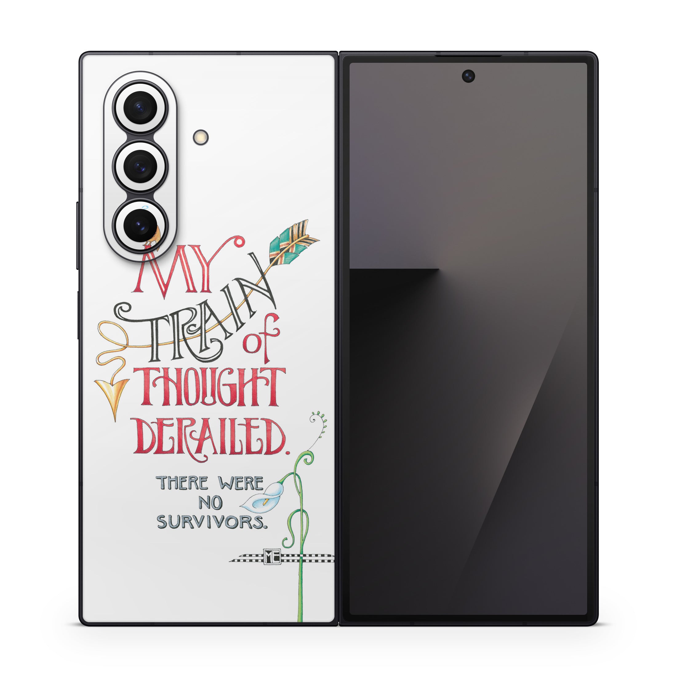 Train Derailed - Samsung Galaxy Z Fold7 Skin