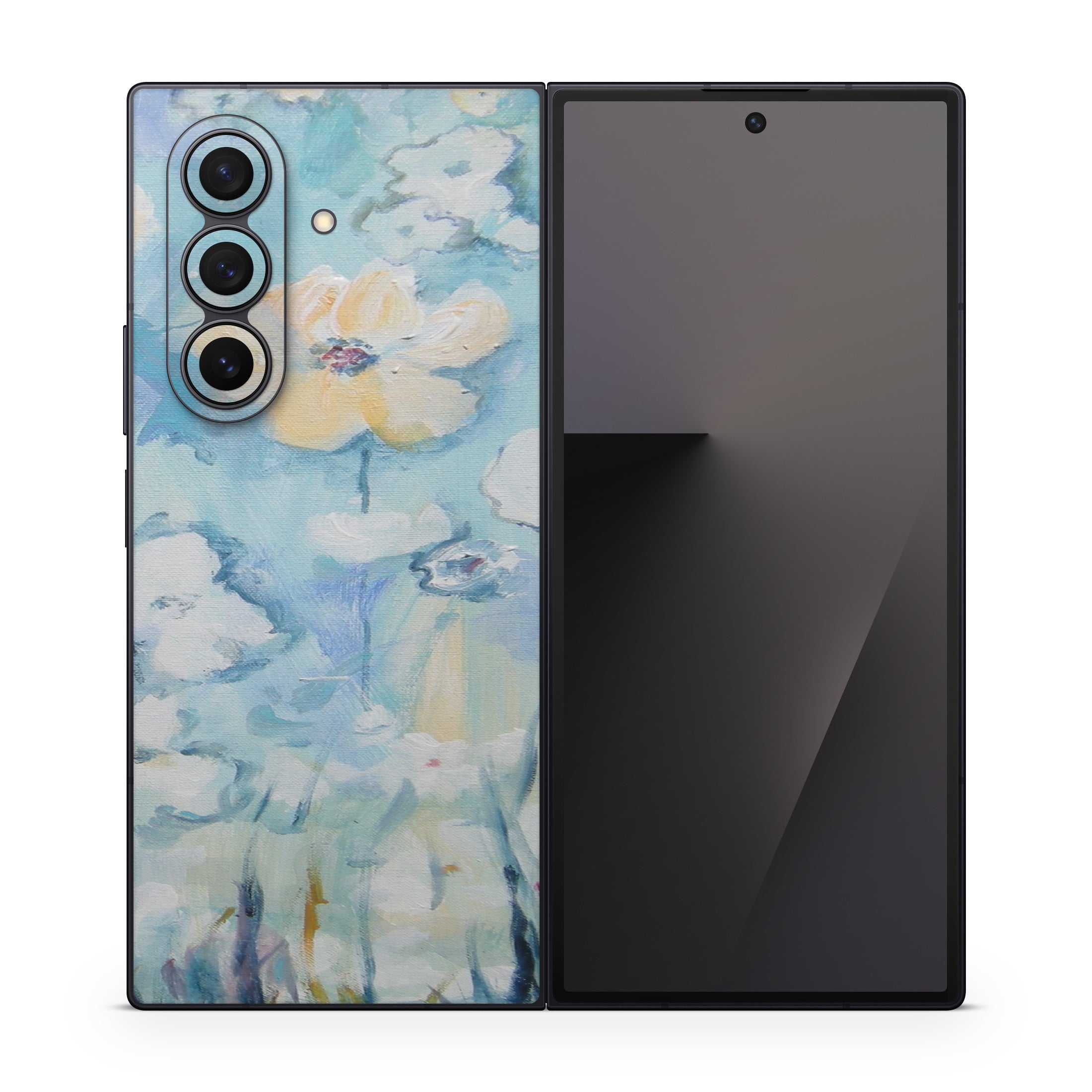 White & Blue - Samsung Galaxy Z Fold7 Skin