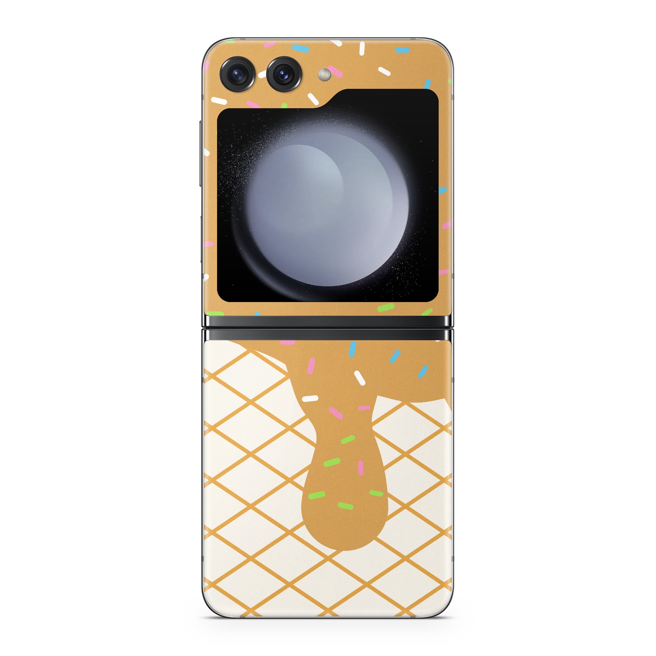 Caramel Ice Cream Drip - Samsung Galaxy Z Flip5 Skin