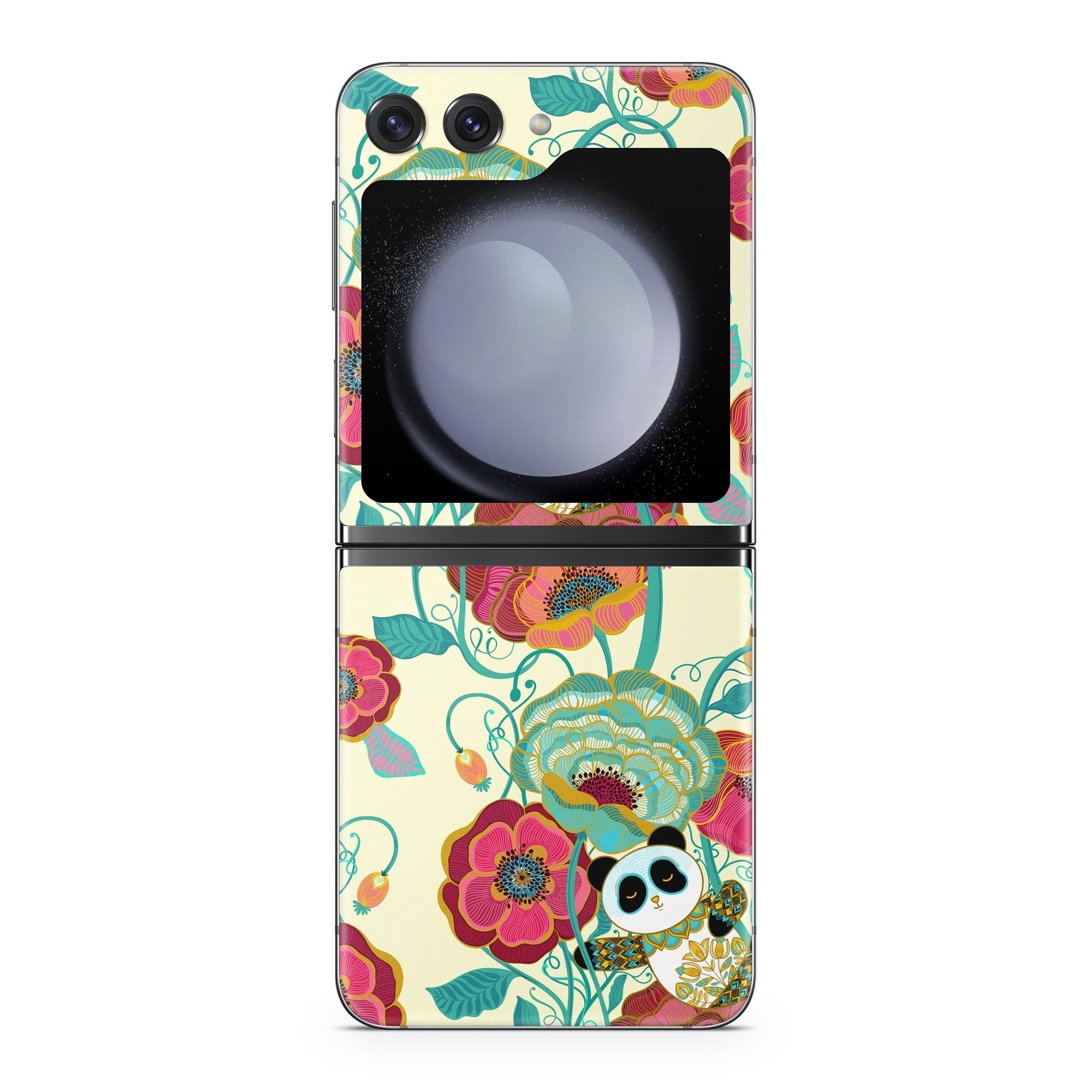 Panda Flowers - Samsung Galaxy Z Flip5 Skin