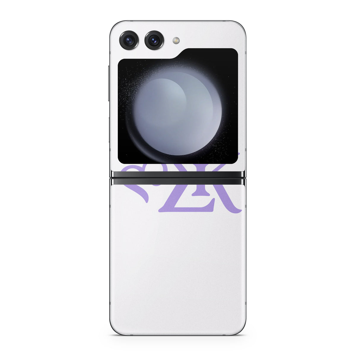 Sigma Kappa Greek Letters Legacy Lavender on Dove Love - Samsung Galaxy Z Flip5 Skin