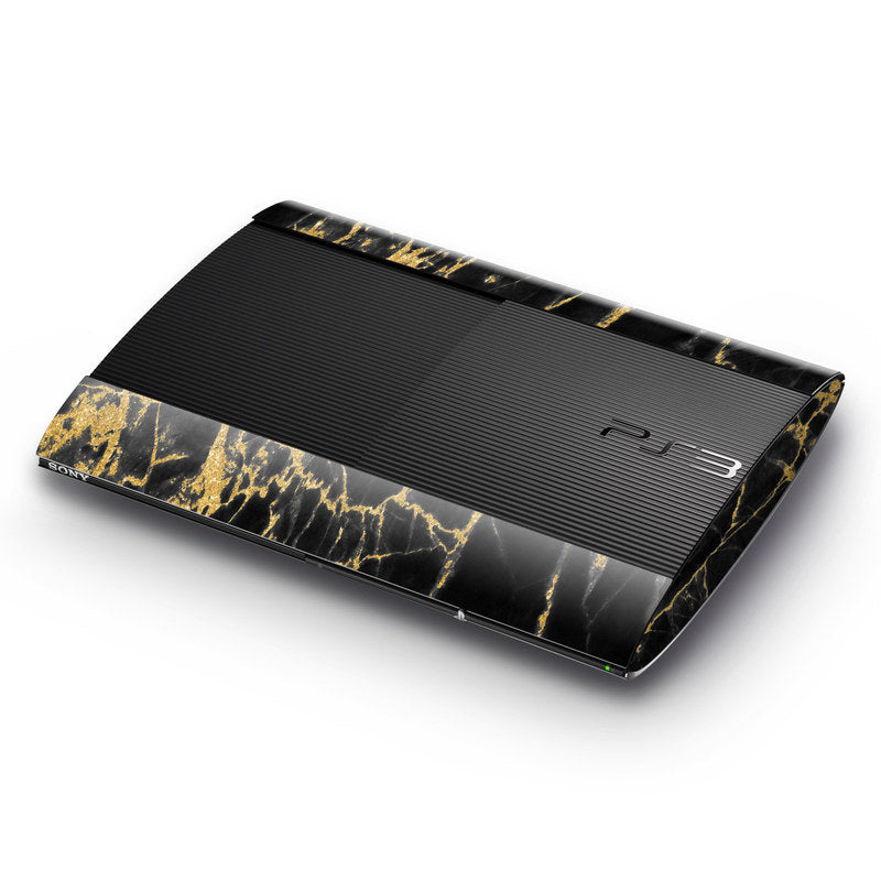 Black Gold Marble - Sony PS3 Super Slim Skin