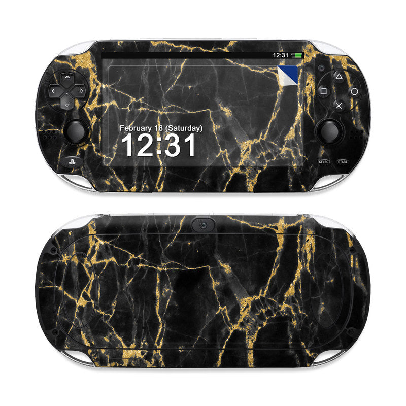 Black Gold Marble - Sony PS Vita Skin