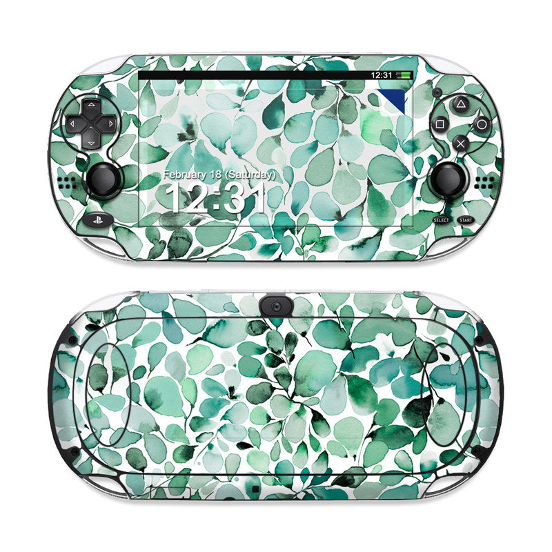 Watercolor Eucalyptus Leaves - Sony PS Vita Skin