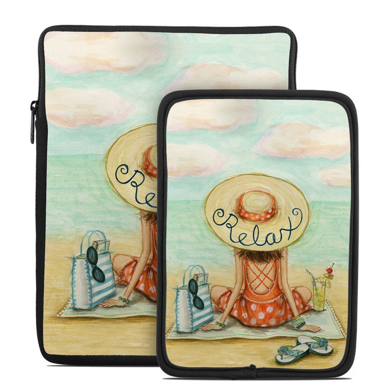 Relaxing on Beach - Tablet Sleeve